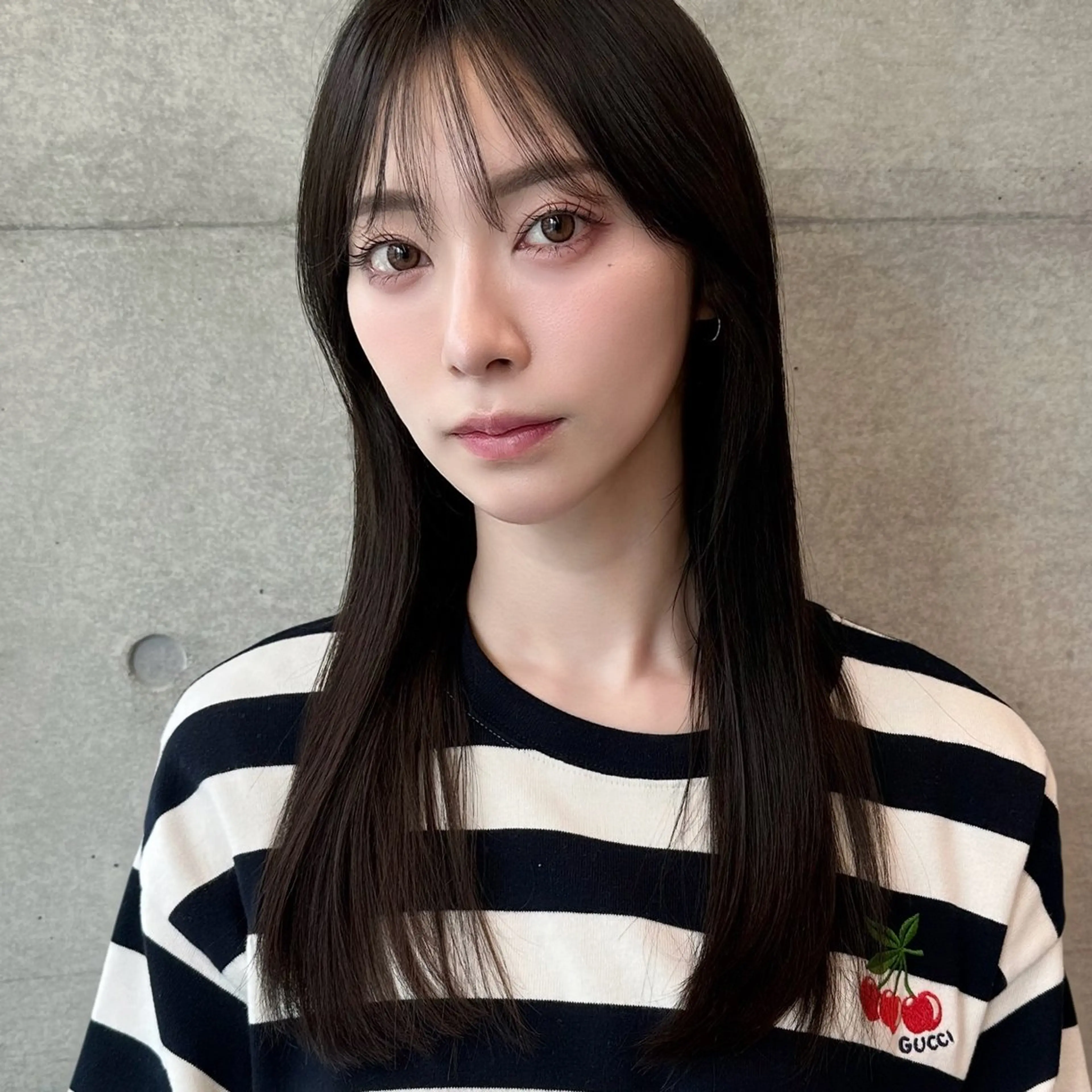 セミロング シースルーバング カット ヘアカラー トリートメント オシャレ髪✔️ 店長オオキアキヒロのヘアスタイル