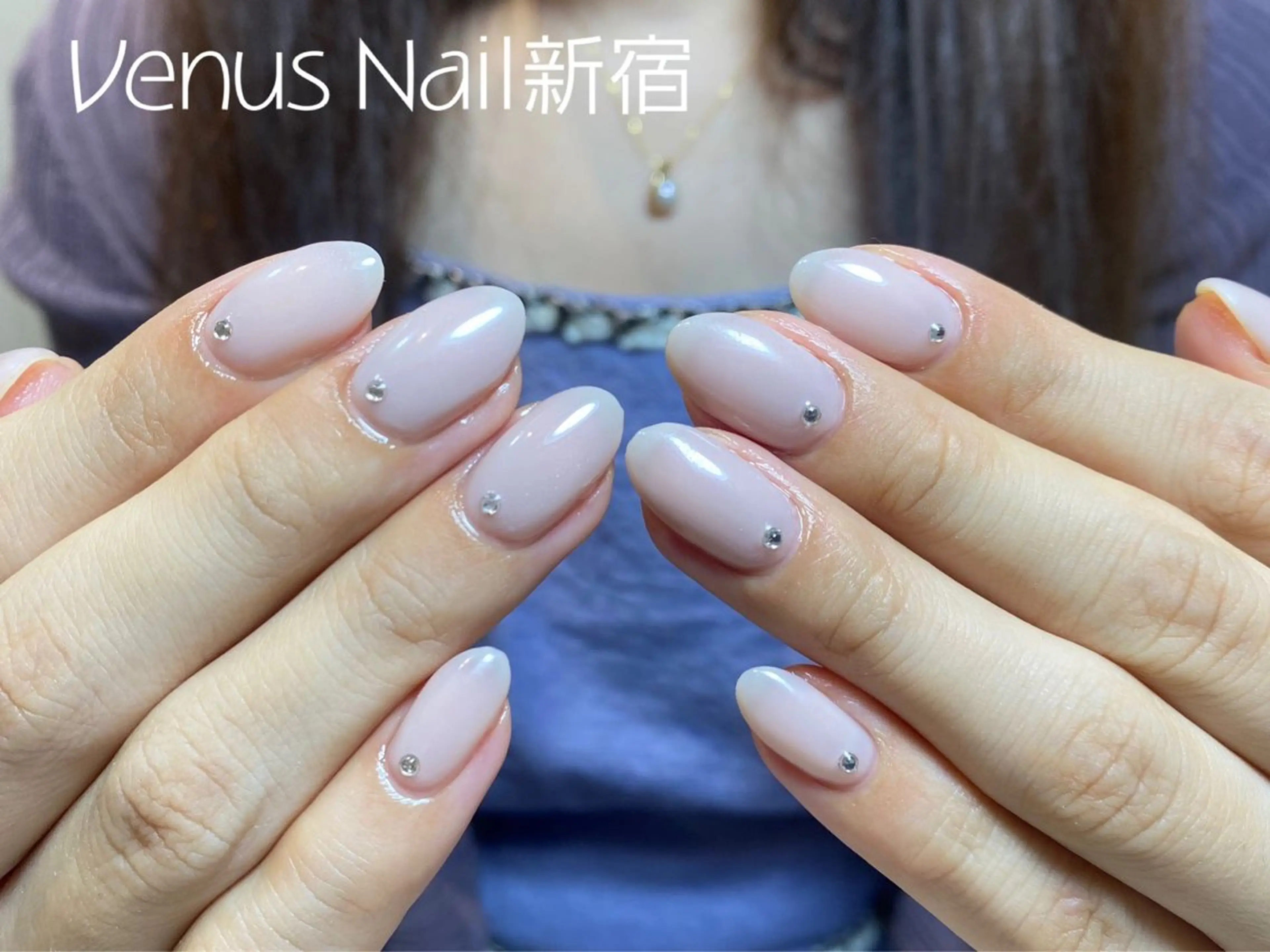 ネイル オフィスネイル ワンカラーネイル シンプルネイル ハンドネイル Venus nail チップ長さだし専門店のネイルデザイン