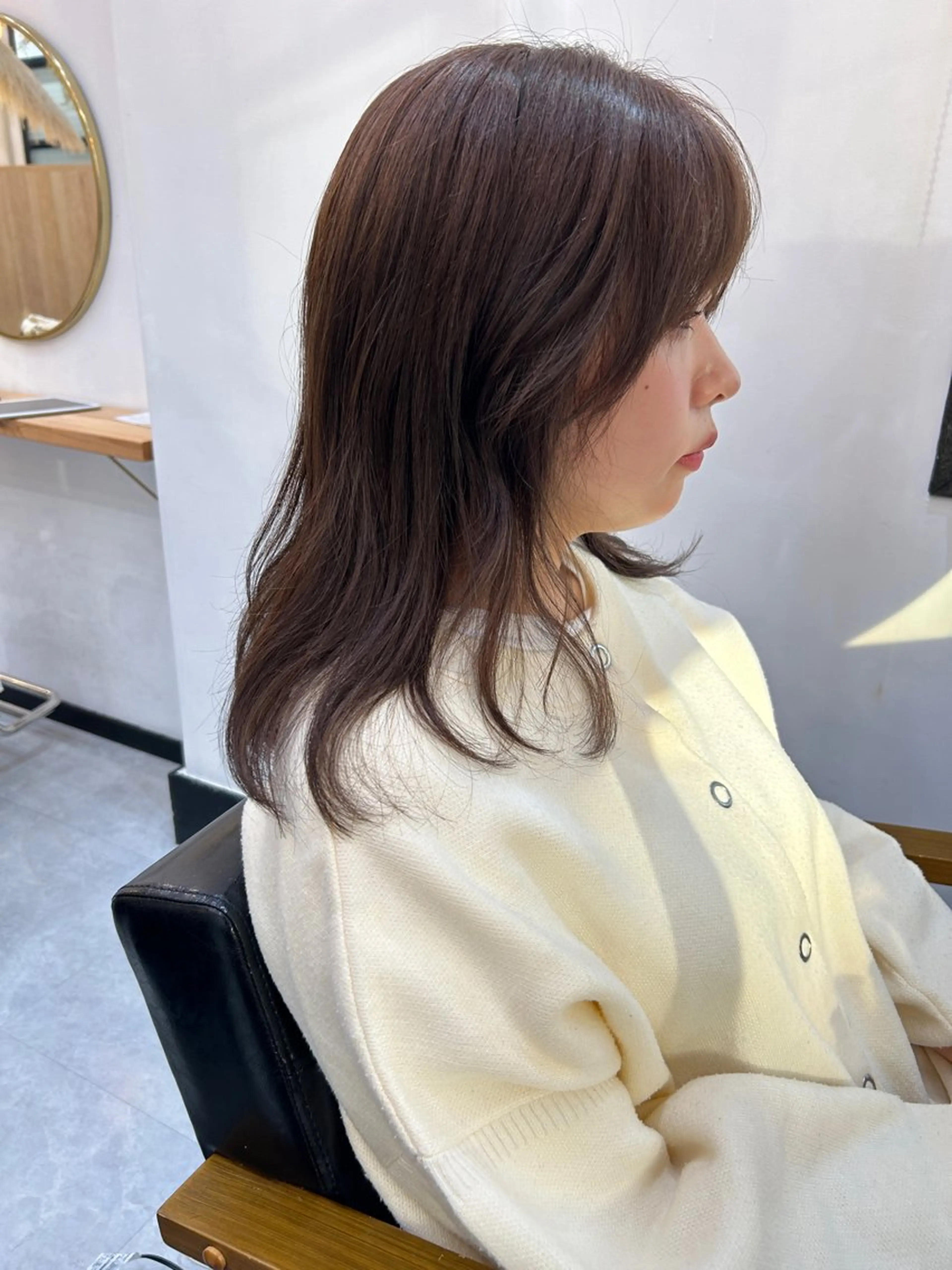 セミロング カラー カット ヘアカラー トリートメント CARICIA 白木 由里加/新栄のヘアスタイル