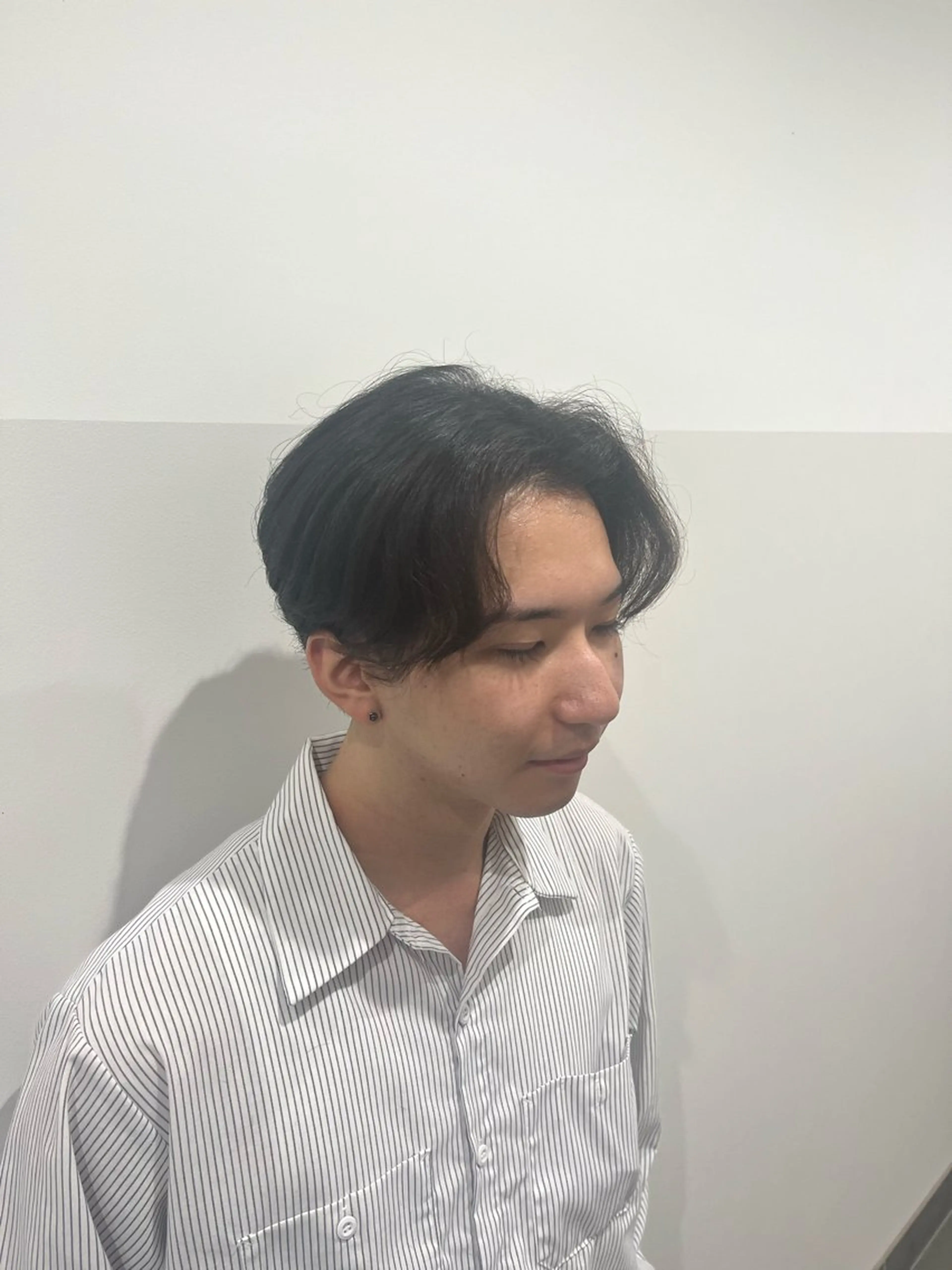 メンズ センターパート ツーブロック Ken 縮毛矯正/韓国風ヘアのヘアスタイル