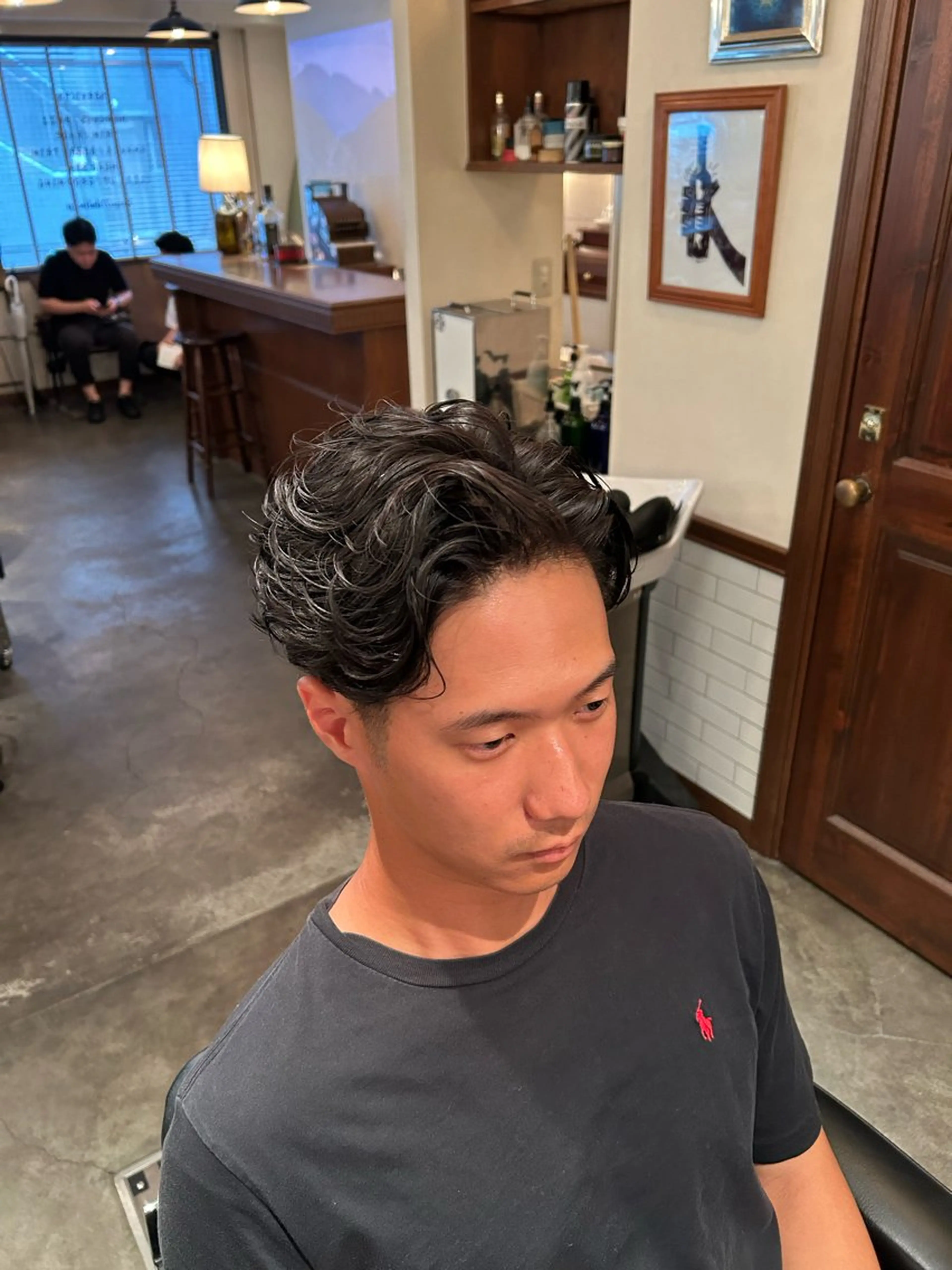 ショート パーマ メンズ 滝川 大喜のヘアスタイル