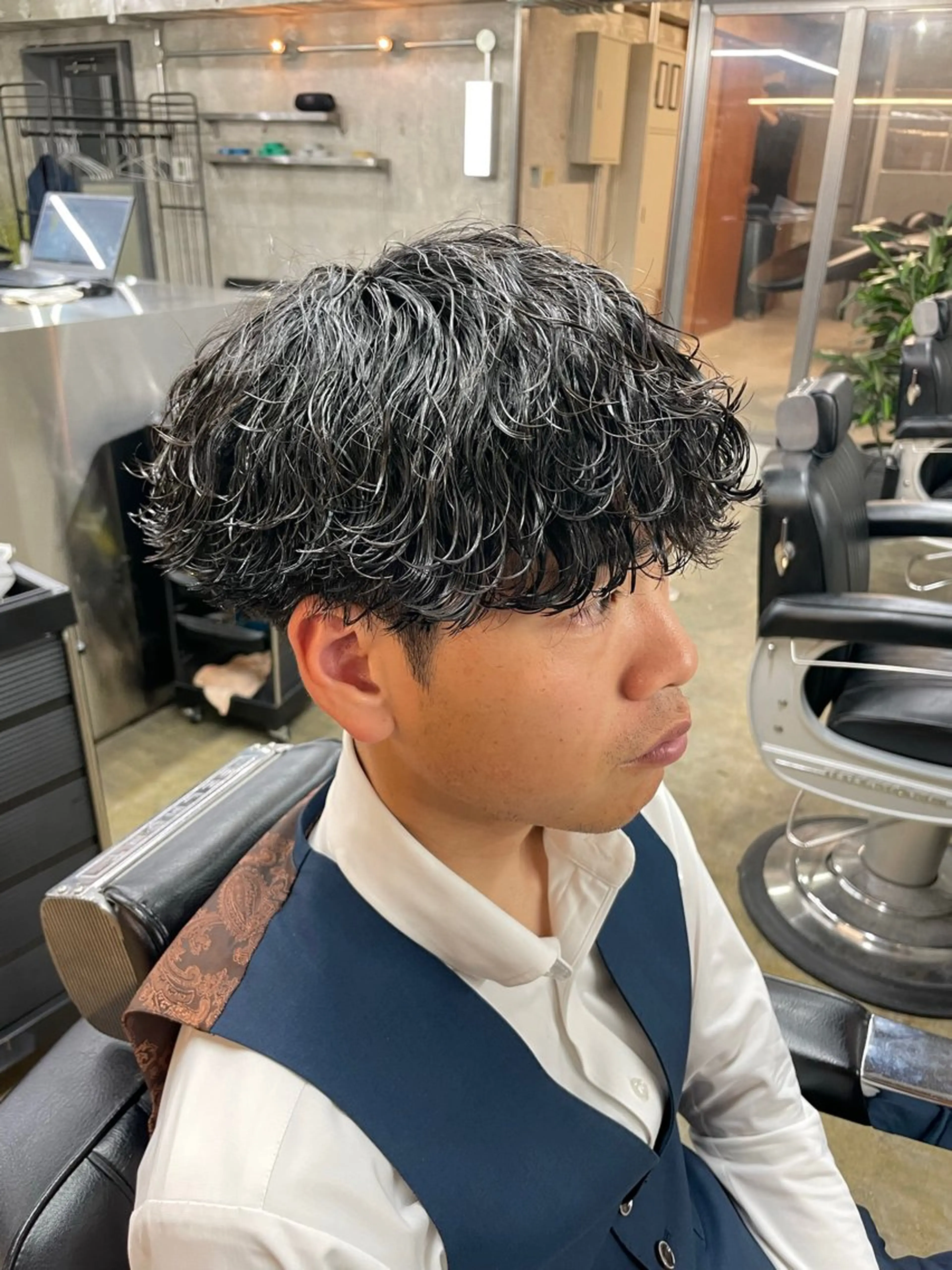 ショート カラー パーマ ヘアアレンジ メンズ カット パーマ トリートメント 亀井隆汰/メンズ専門 パーマ特化美容師のヘアスタイル
