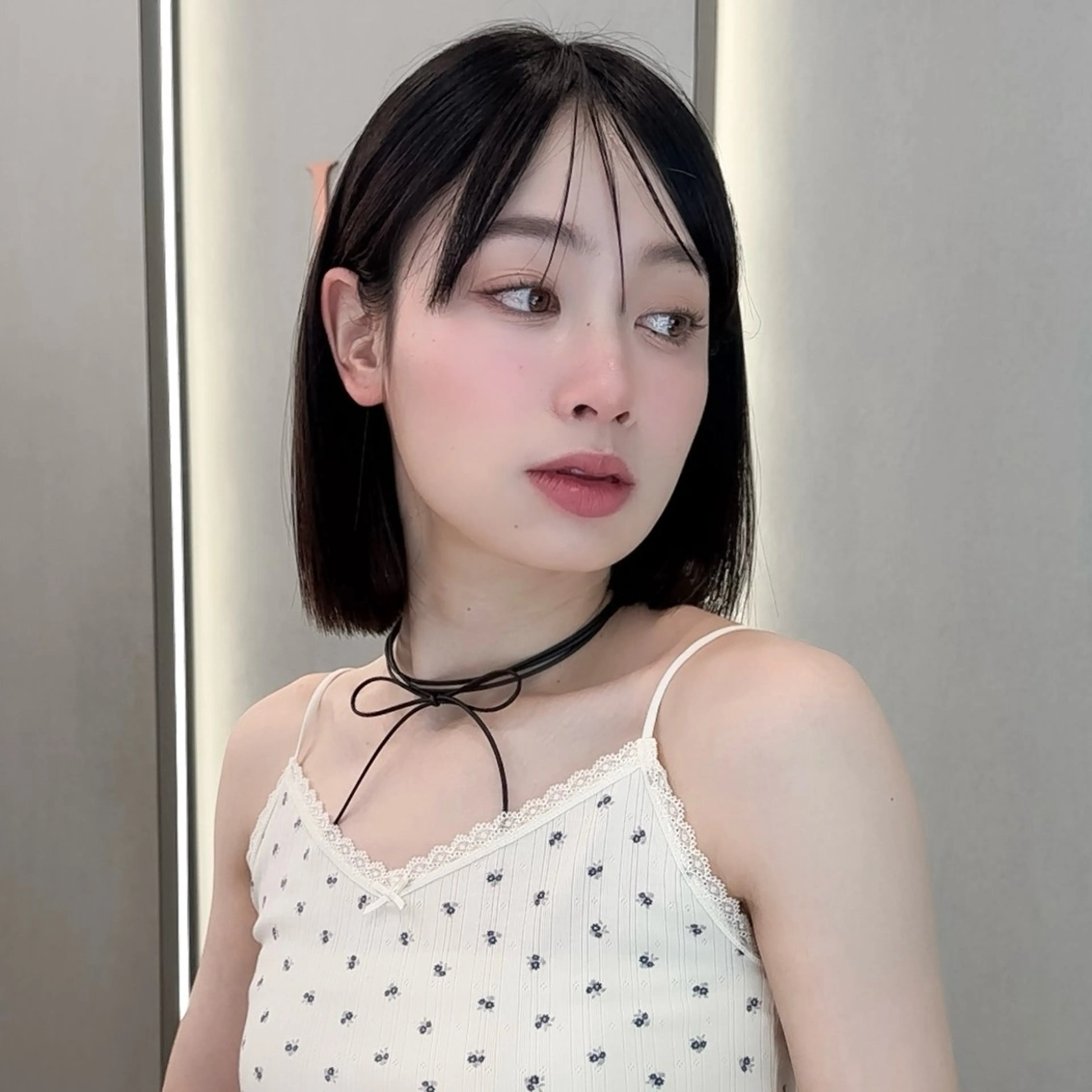 ミディアム カット 縮毛矯正 トリートメント 縮毛矯正/韓国ヘア /レイヤー🎀ミズキのヘアスタイル