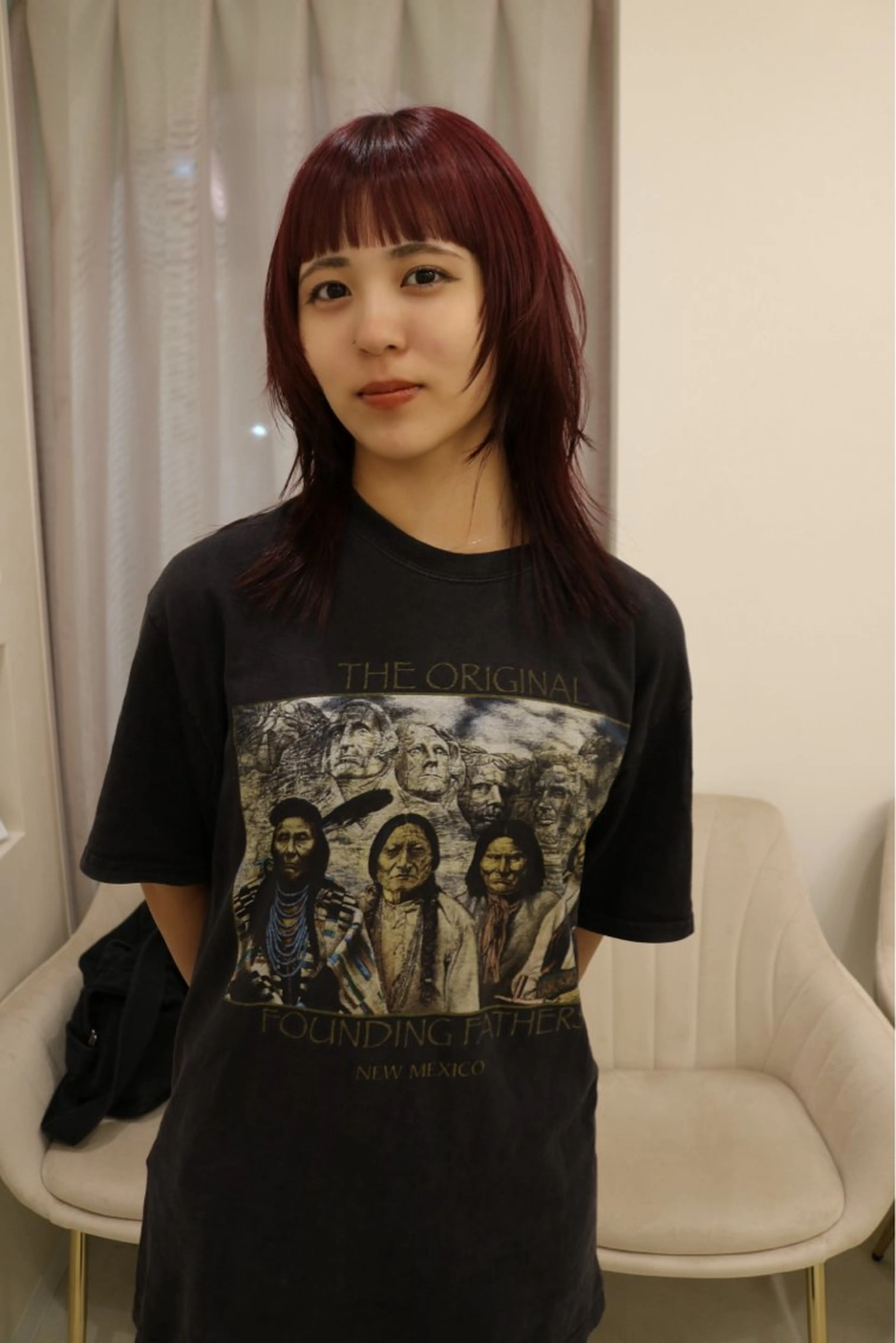 ミディアム カラー カット ヘアカラー トリートメント 松村 澪里のヘアスタイル