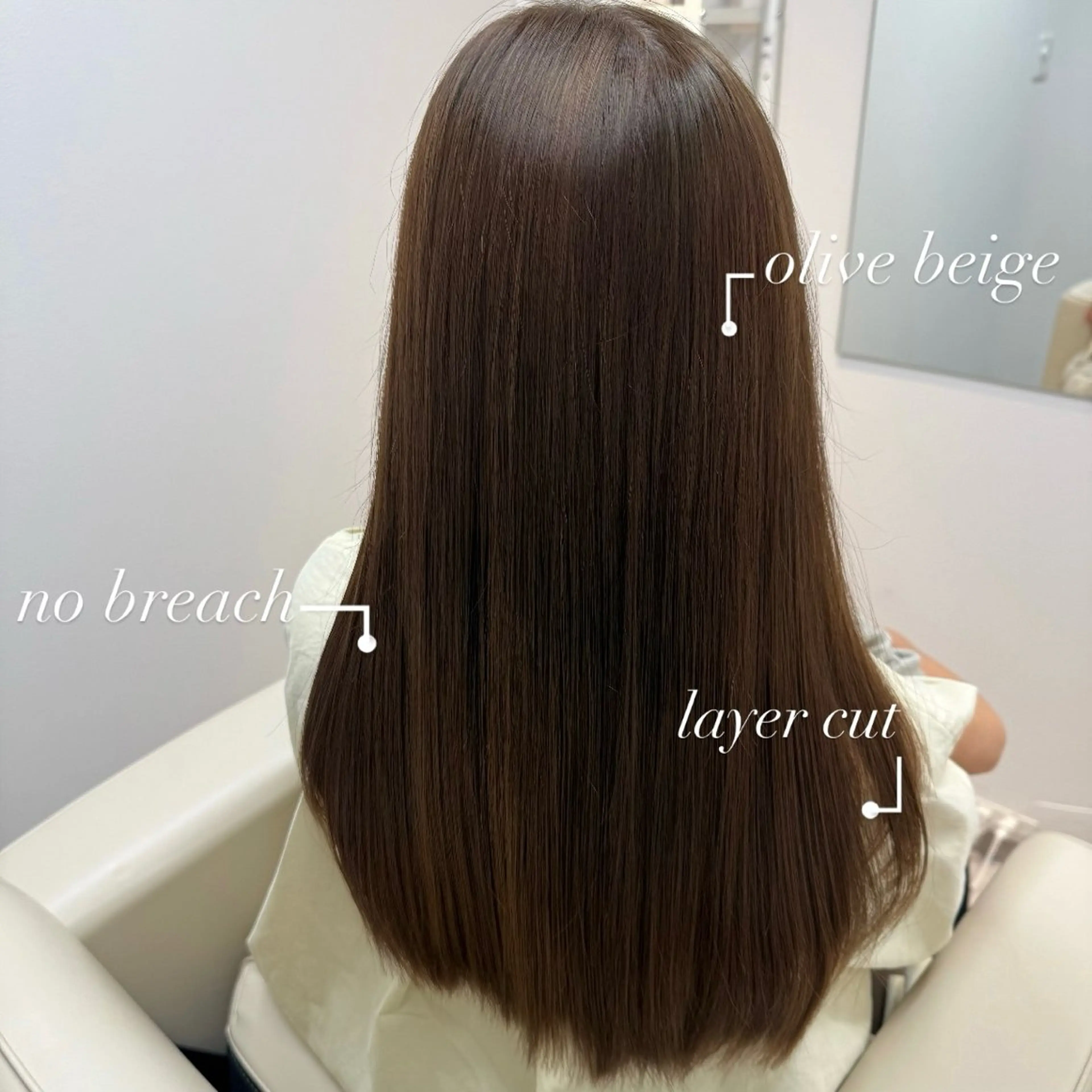 ロング カラー ベージュカラー ブリーチ ブリーチなしカラー オリーブベージュ 髪質改善 秋元舞香 【髪質改善/カラー】のヘアスタイル