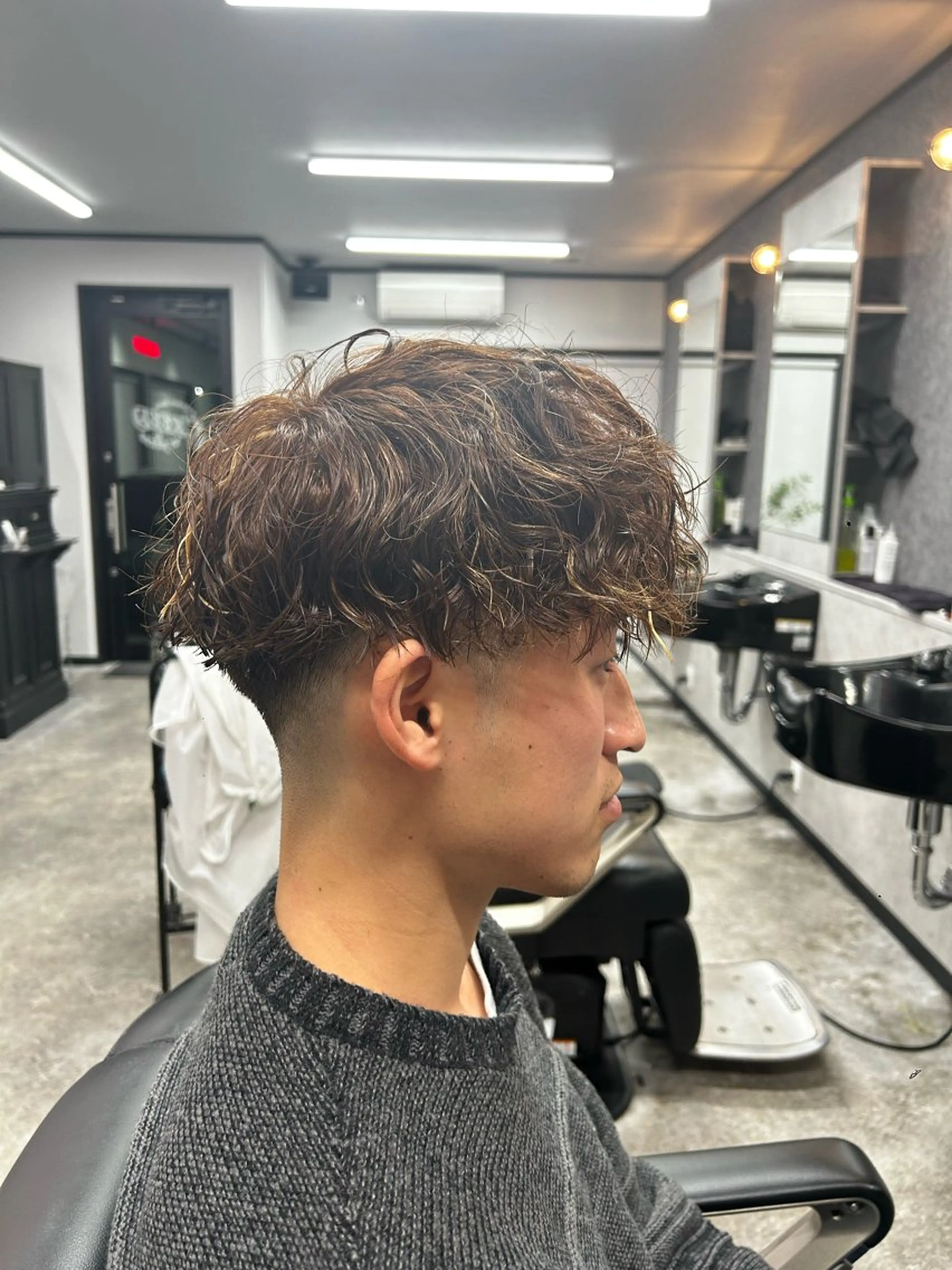 カラー パーマ メンズ メンズメッシュ メンズパーマ スペインカール メッシュ カット ヘアカラー メンズカット/ メンズパーマ/佐藤のヘアスタイル