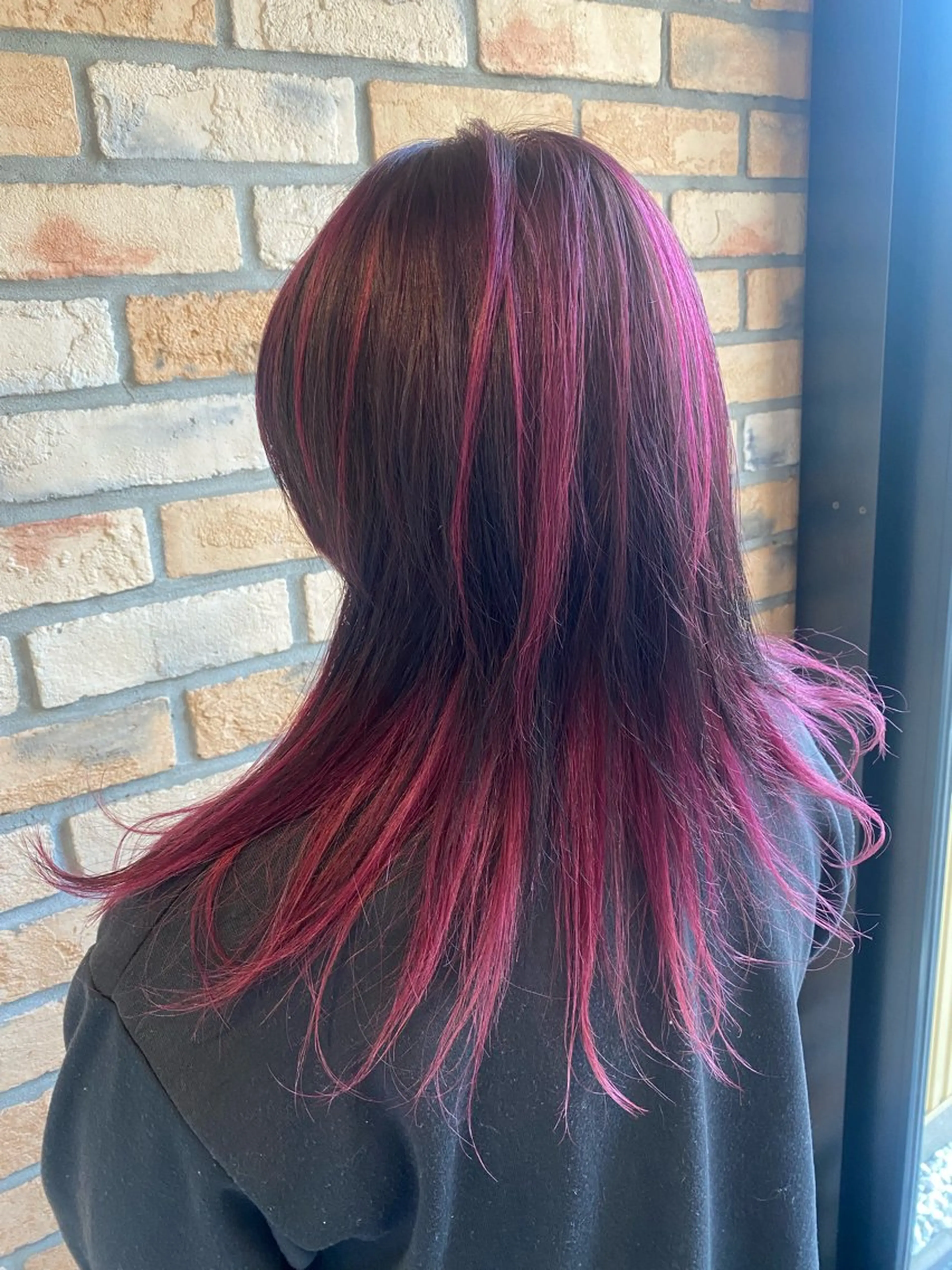 セミロング カラー ヘアアレンジ デザインカラー 烏山 達也のヘアスタイル