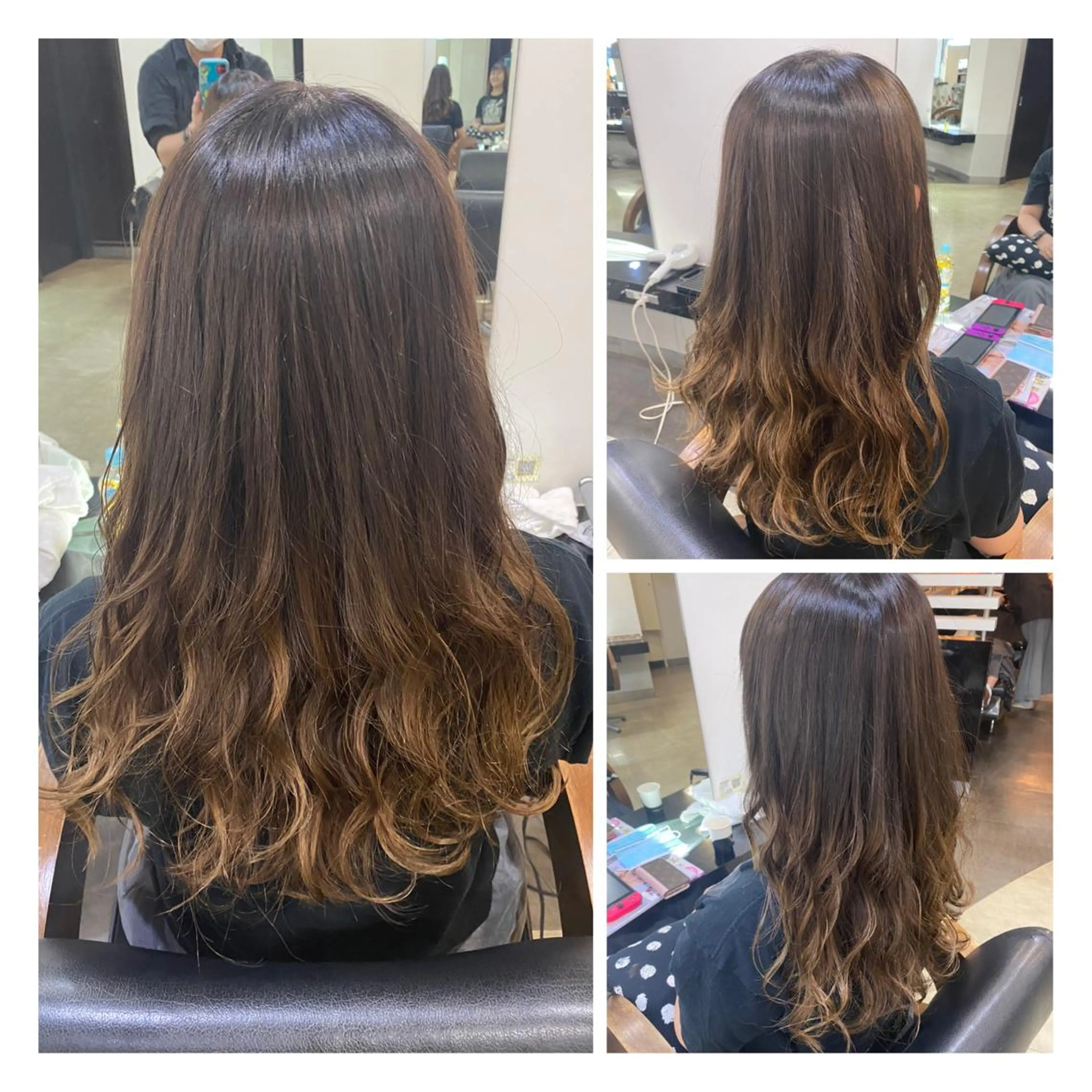 ロング カラー パーマ ヘアアレンジ ブリーチ グラデーションカラー ブリーチなしカラー 縮毛矯正 烏山 達也のヘアスタイル
