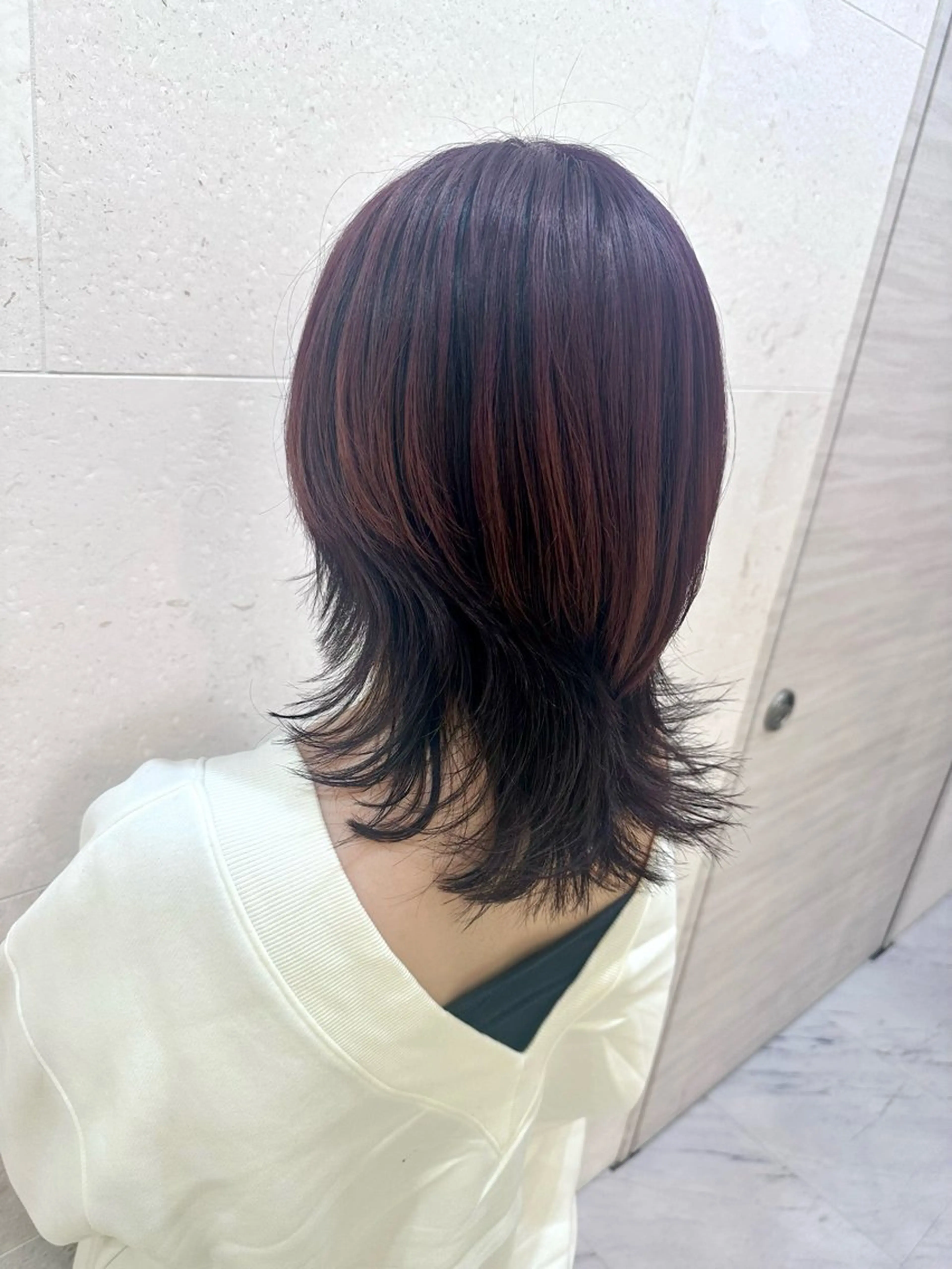 セミロング ヘアカラー 安田 柚月のヘアスタイル