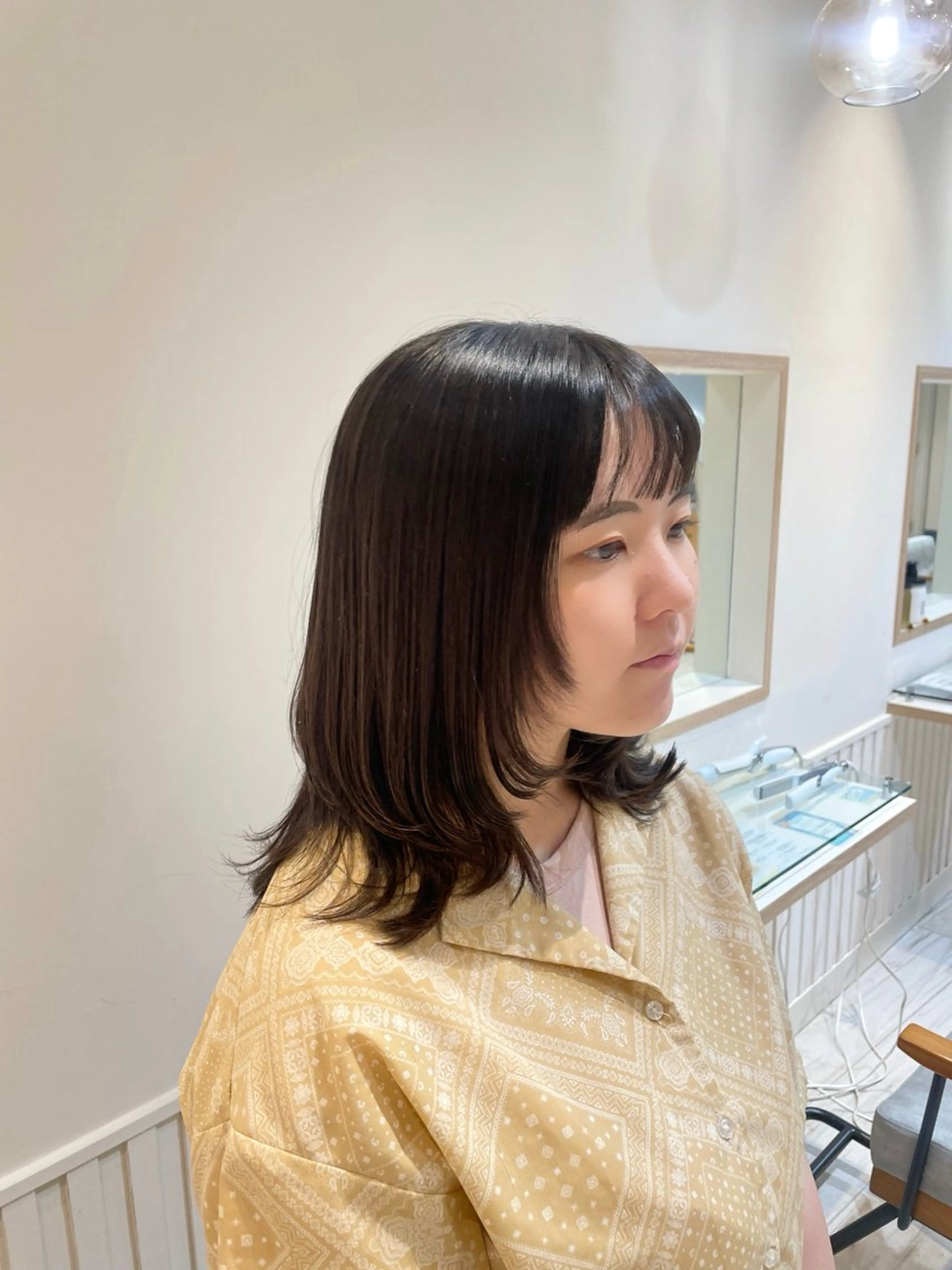 セミロング レイヤーカット ウルフカット/ハイト ーン🎀mizukiのヘアスタイル