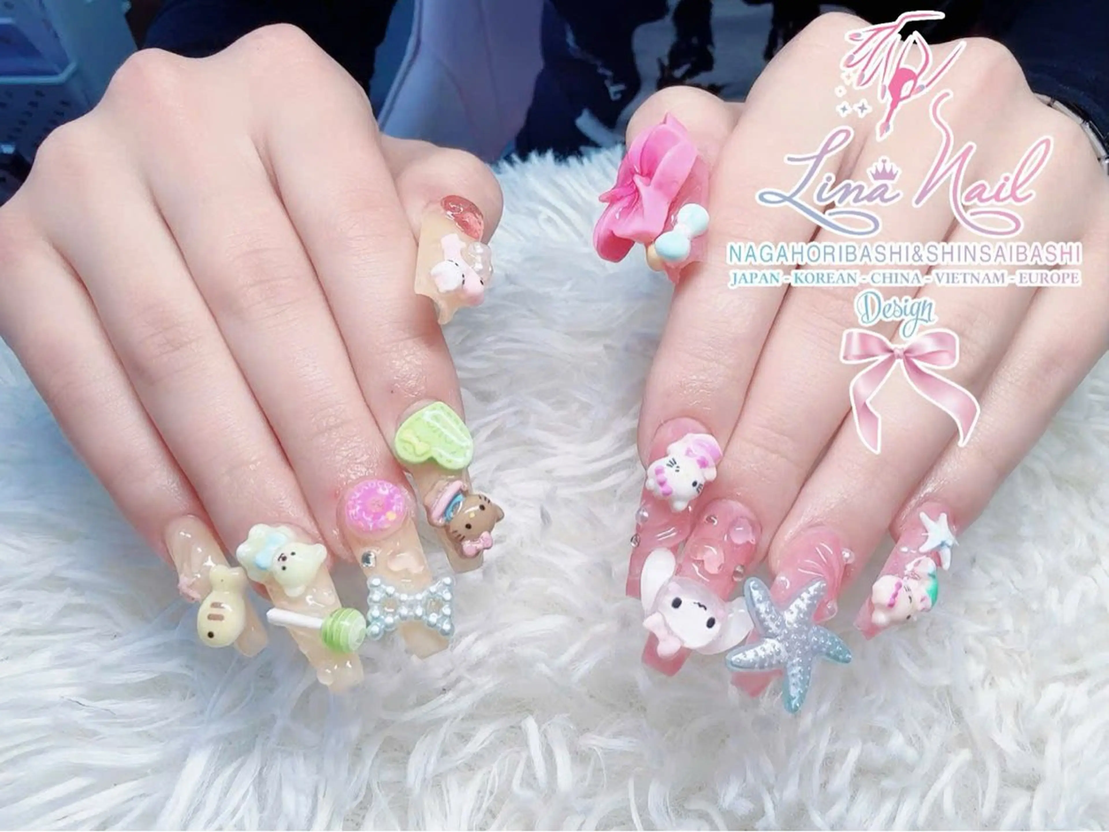 ネイル チークネイル 桜ネイル フラッシュネイル フットネイル ジェルネイル ハンドネイル 79LINA NAIL 心斎橋店所属・リナネイル アメ村心斎橋店のネイルデザイン