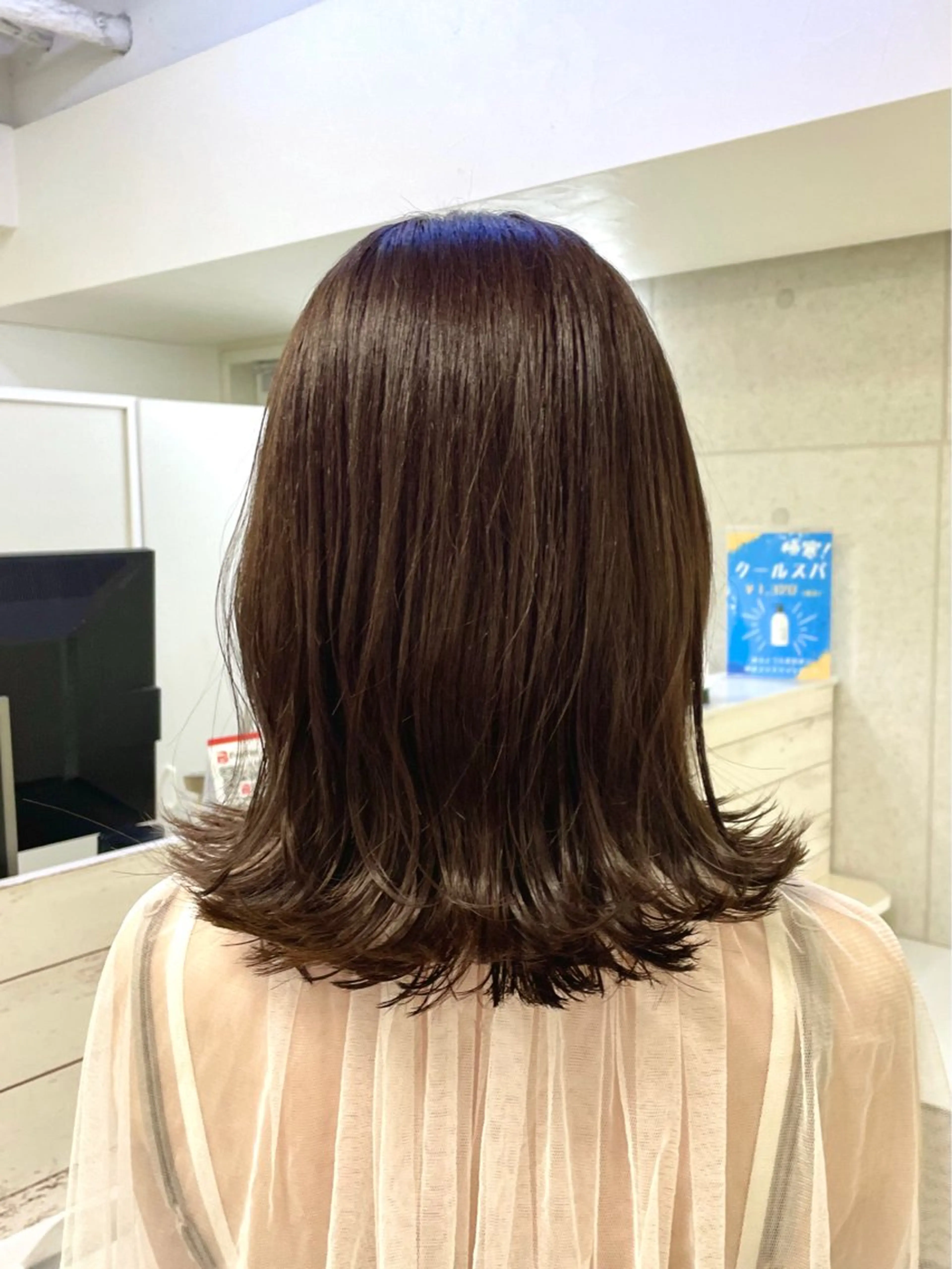 ミディアム カラー ヘアアレンジ ブラウンカラー レイヤーカット XANADU上野店 🐼ﾖｺﾊｼのヘアスタイル