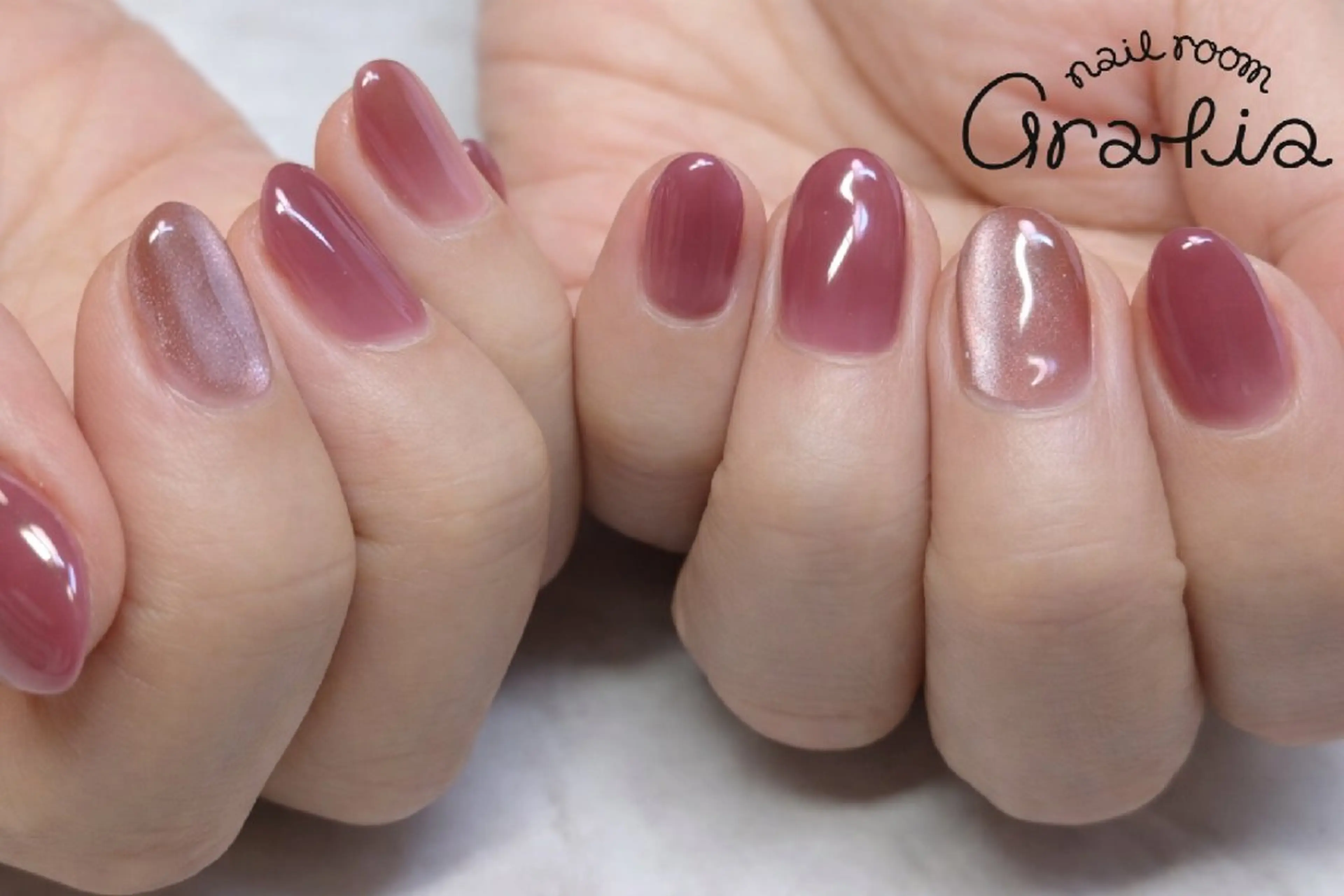 ネイル ジェルネイル マグネットネイル gratia 中村のネイルデザイン