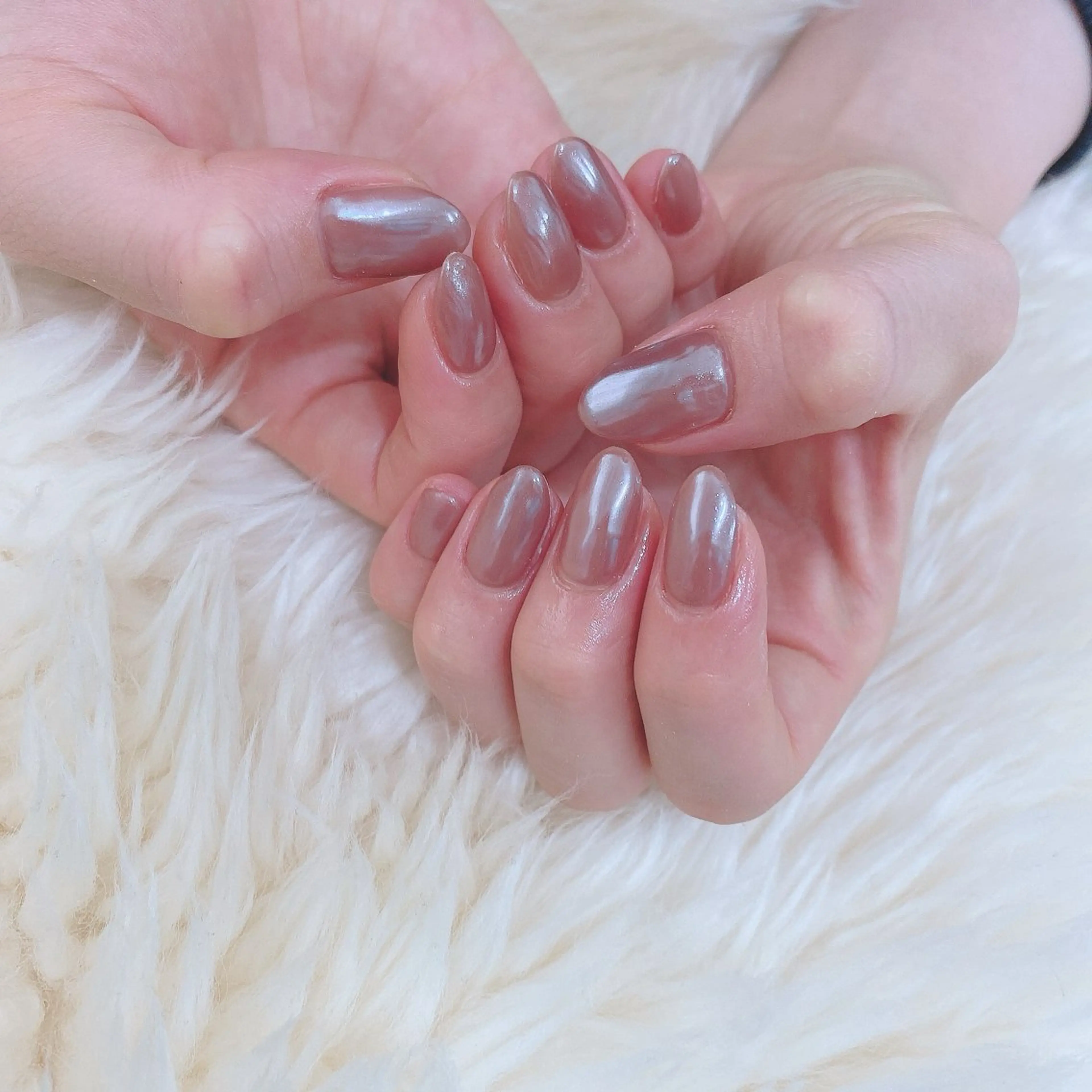 ネイル ミラーネイル ホワイト ハンドネイル SOL NAILのネイルデザイン