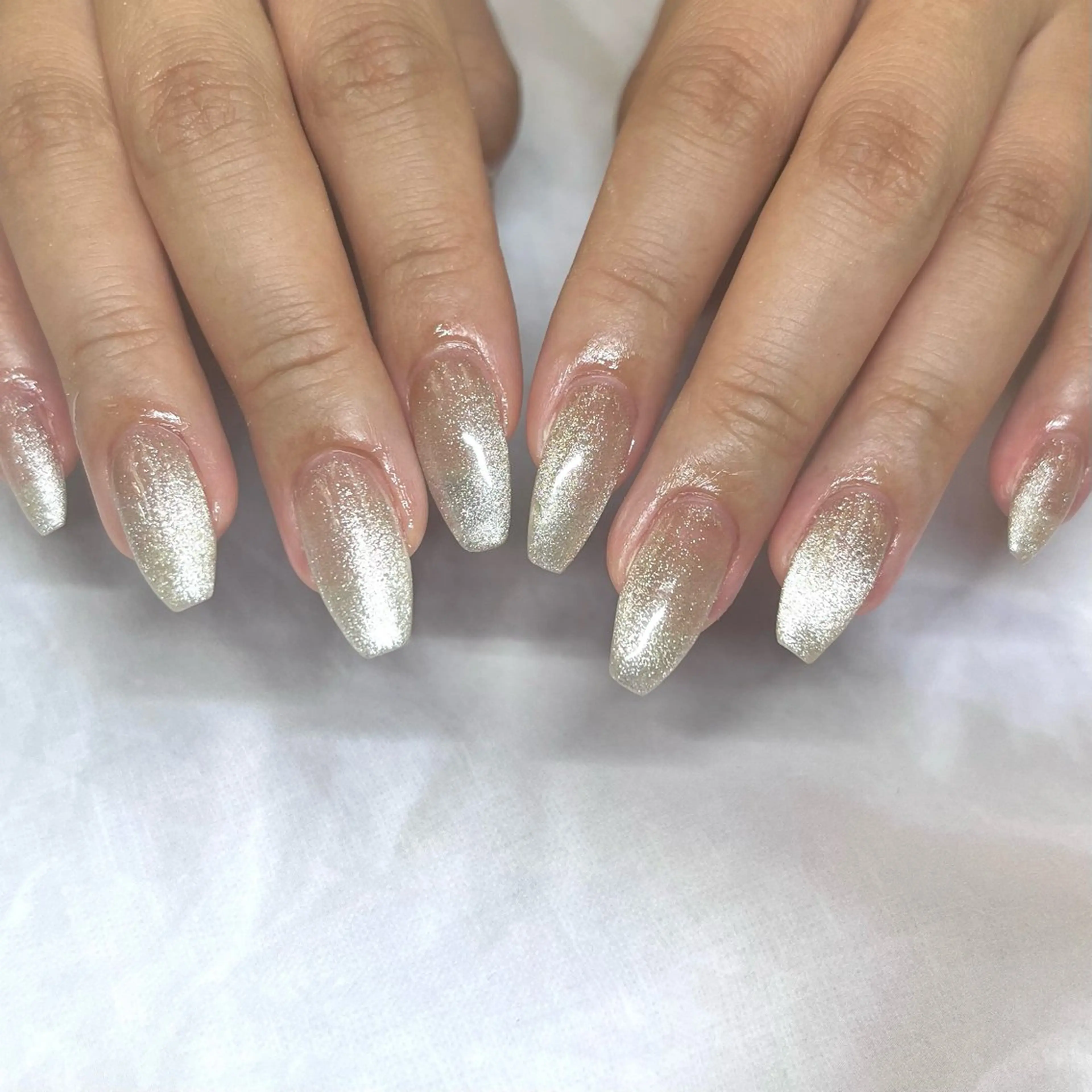 【オフ有】季節問わず⟡.*ハンドマグネットorミラー💎オーロラ＋¥1100　(パラジェル変更可/笹塚)の写真