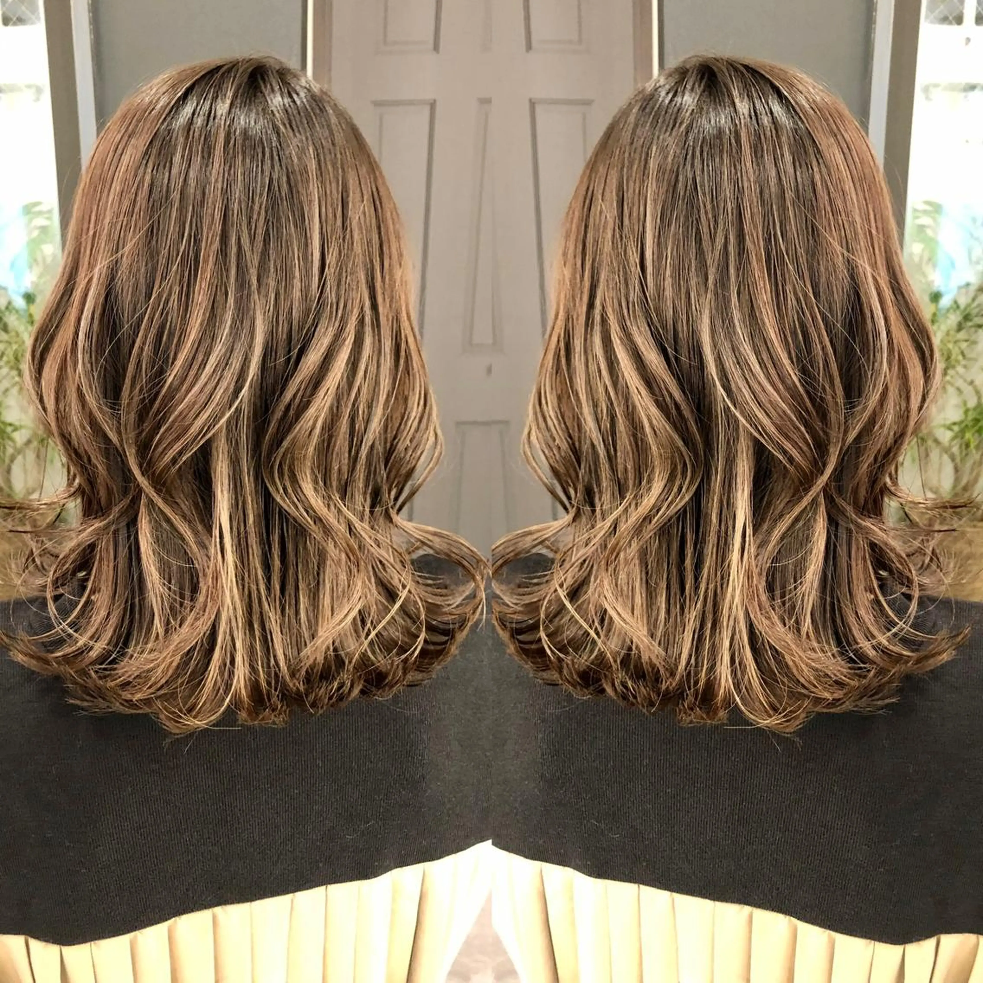 ミディアム カラー カット ヘアカラー トリートメント 天野 涼のヘアスタイル