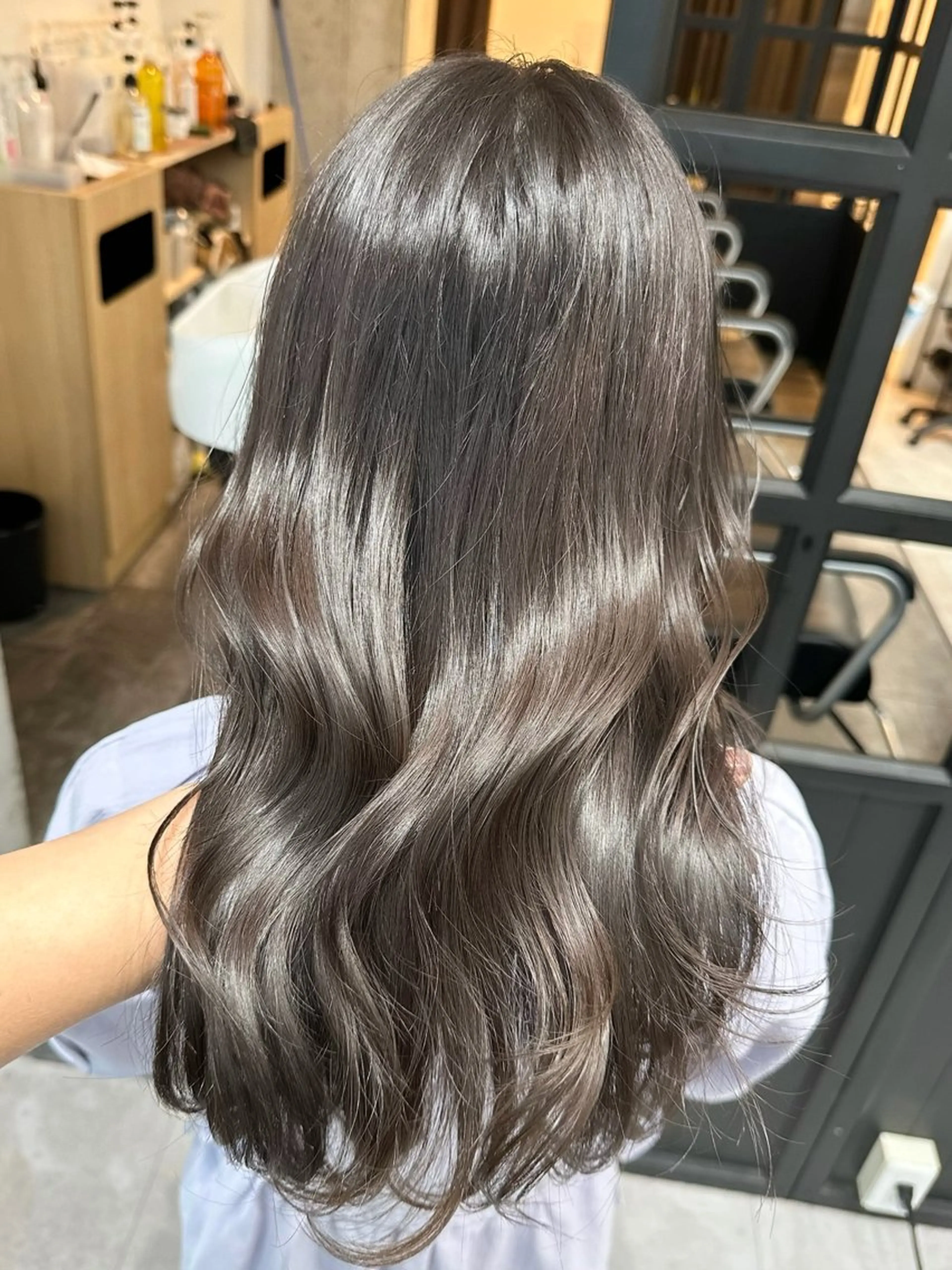 セミロング カット ヘアカラー トリートメント ✨透明感カラー/縮毛 恵比寿HAYATO✨のヘアスタイル