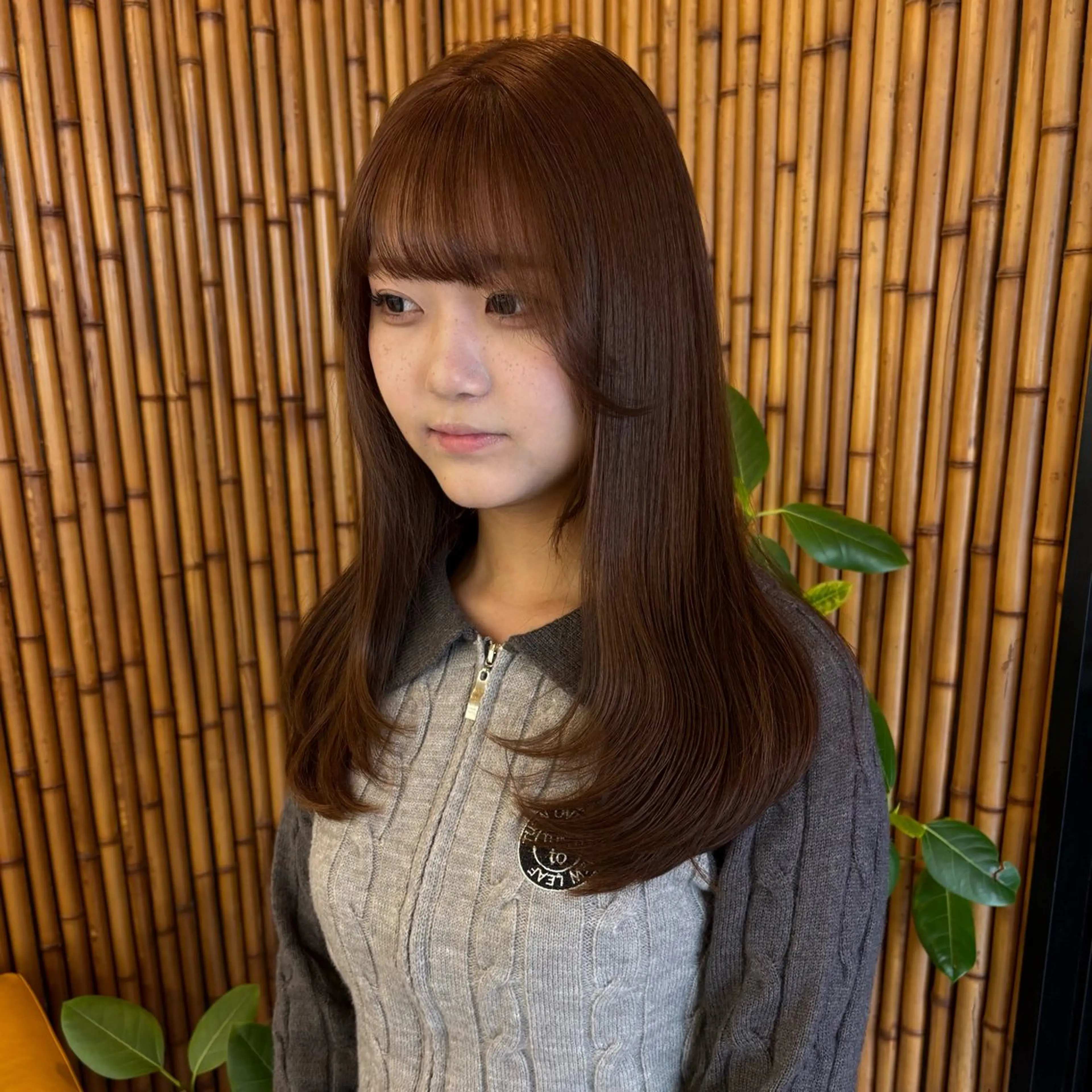 セミロング カラー ✨️髪質改善✨️ツヤ カラー✨️竹脇美奈のヘアスタイル