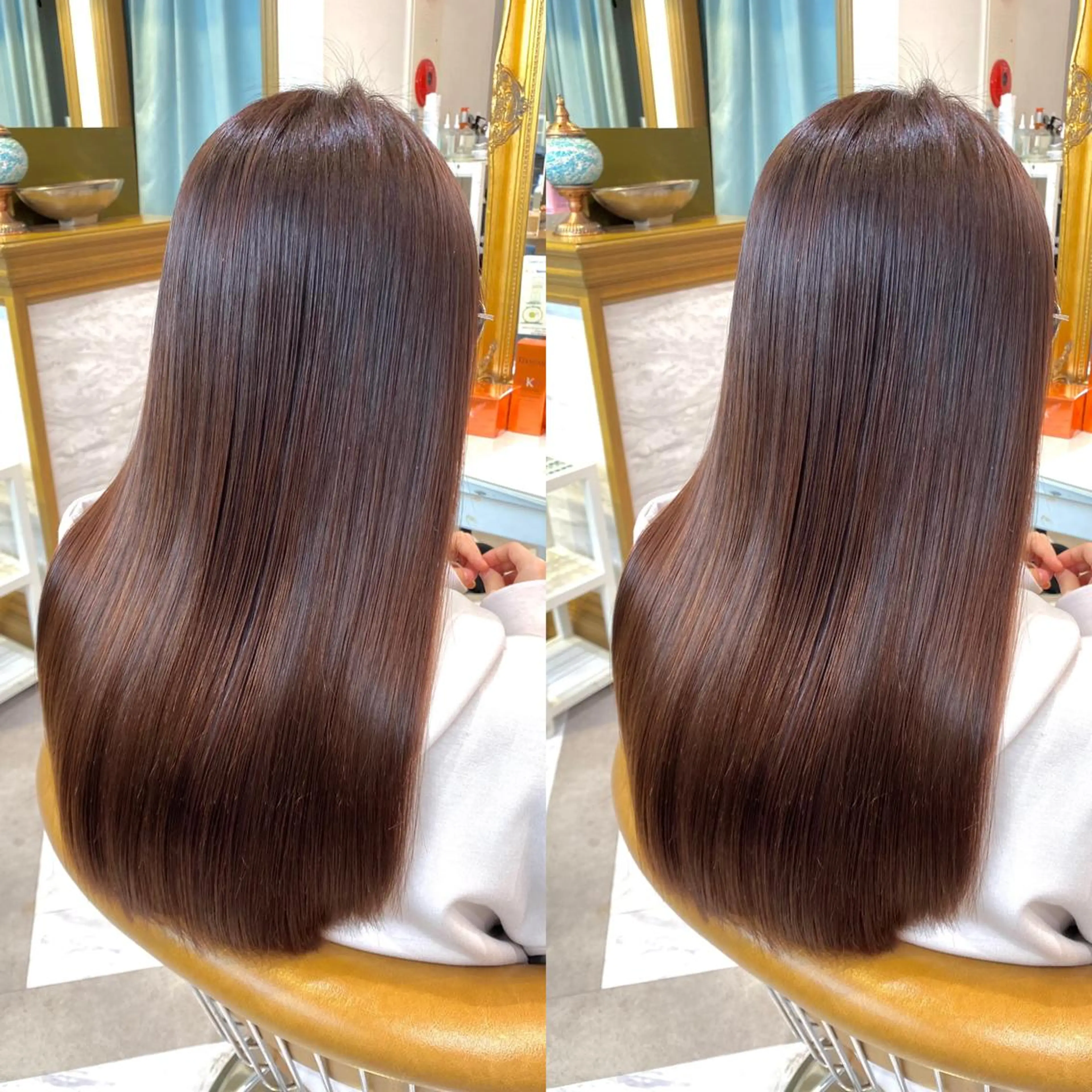 ロング カラー カット ヘアカラー 縮毛矯正 トリートメント レイヤーカット /透明感カラー西田のヘアスタイル