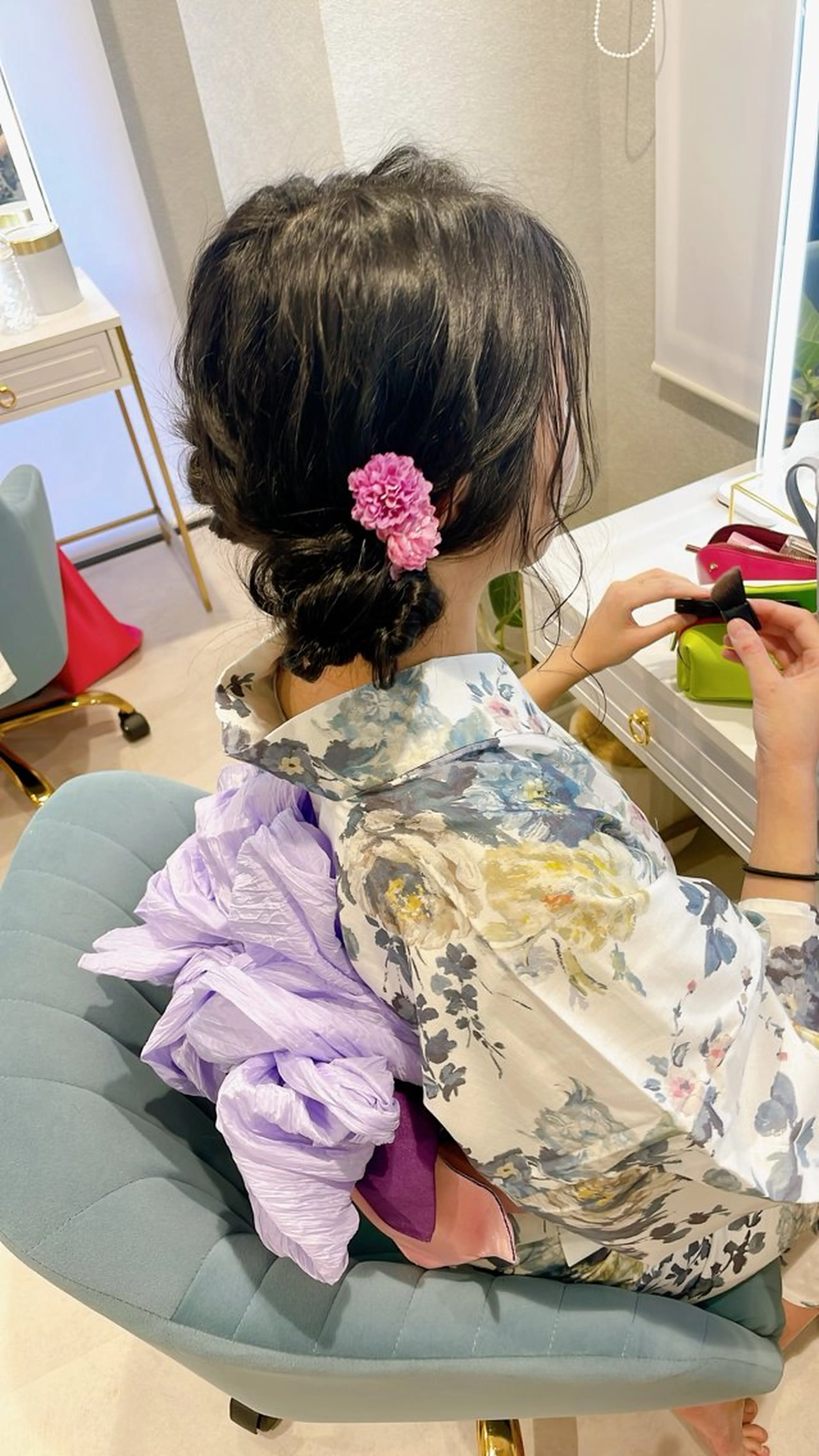 ミディアム ヘアアレンジ 浴衣 大嶋 日向子のヘアスタイル