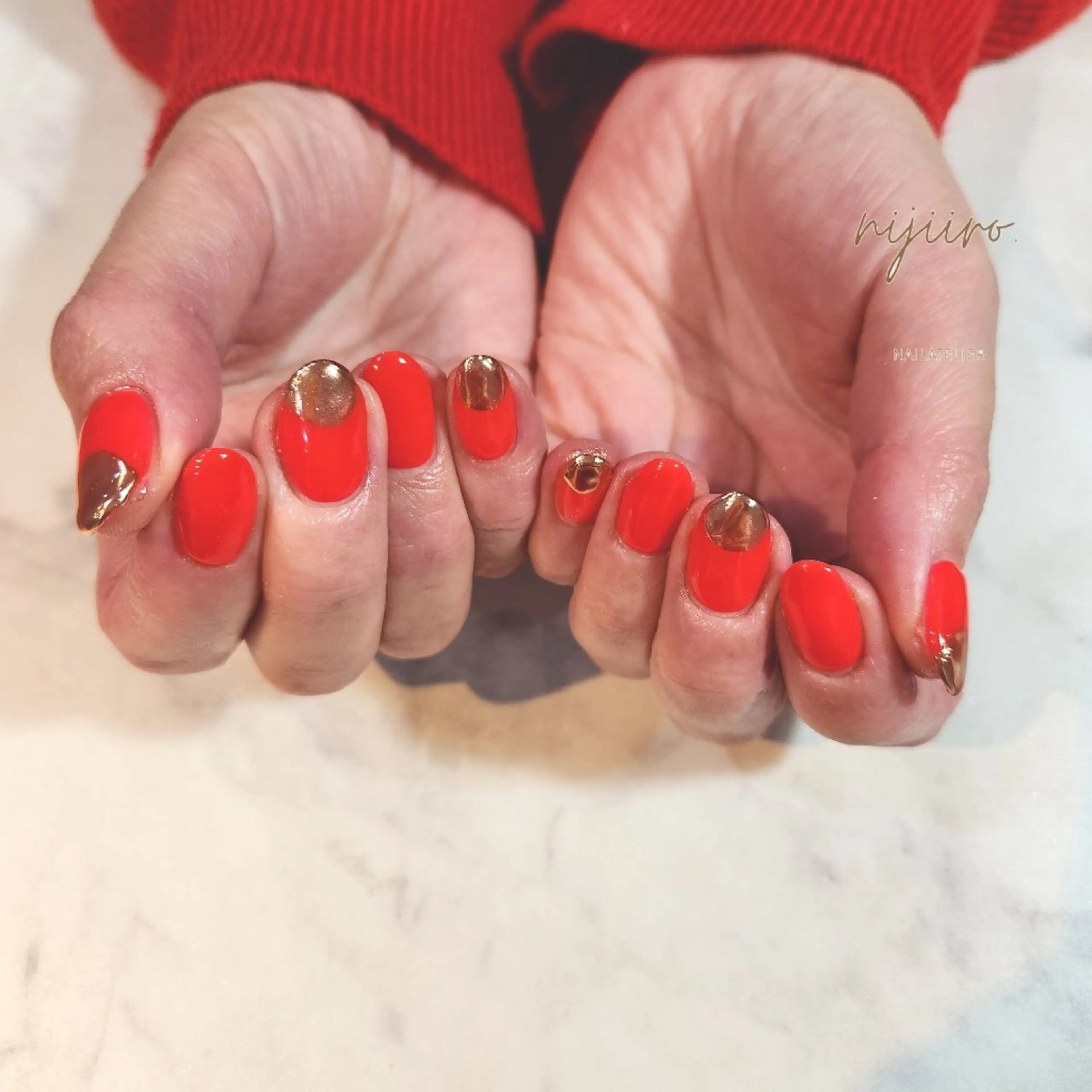 ネイル ハンドネイル nailatelier nijiiro.所属・nijiiro🌈 サトウのネイルデザイン