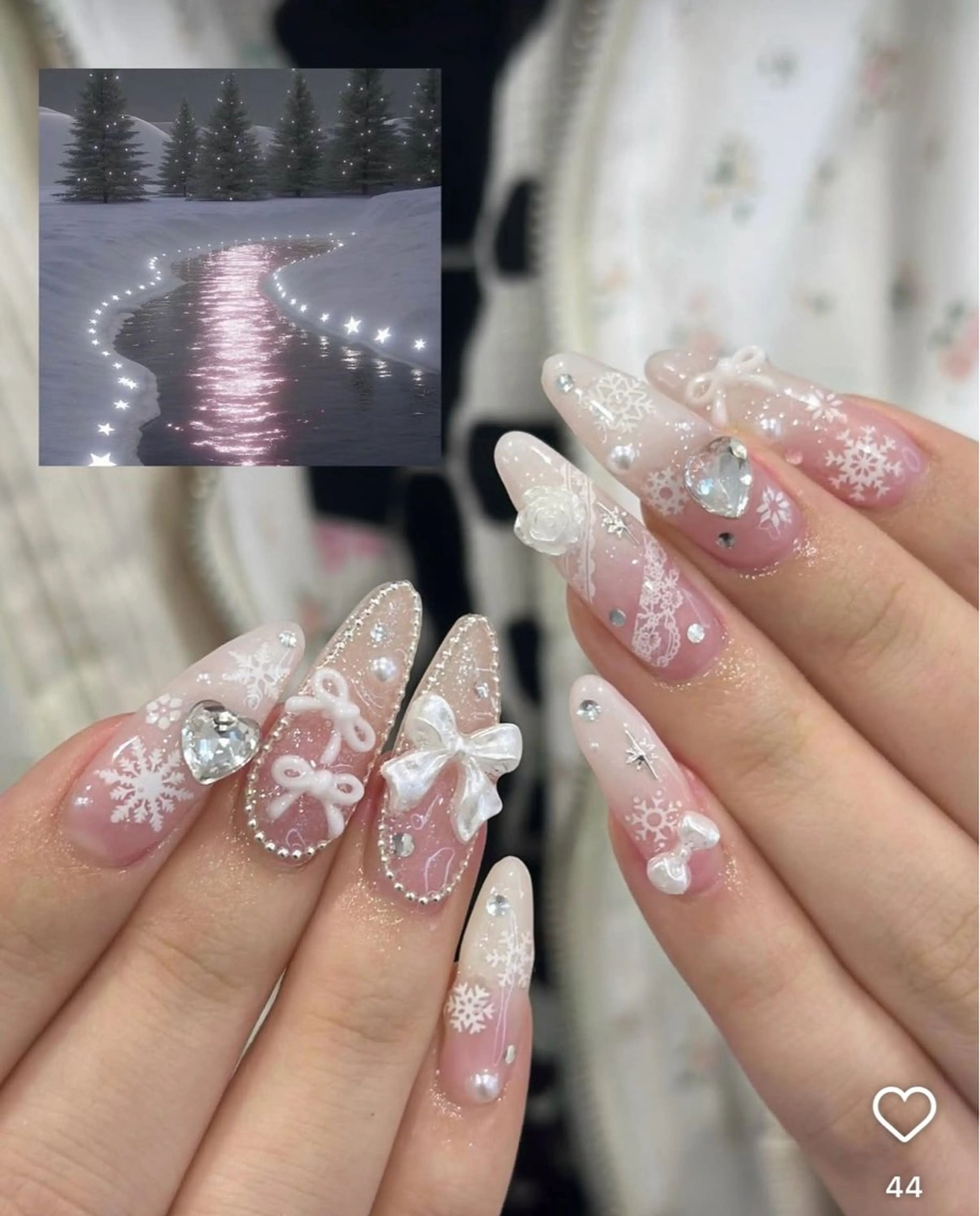 ネイル アートネイル ジェルネイル ガーリー キラキラネイル Nihonthy Nail 新宿のネイルデザイン