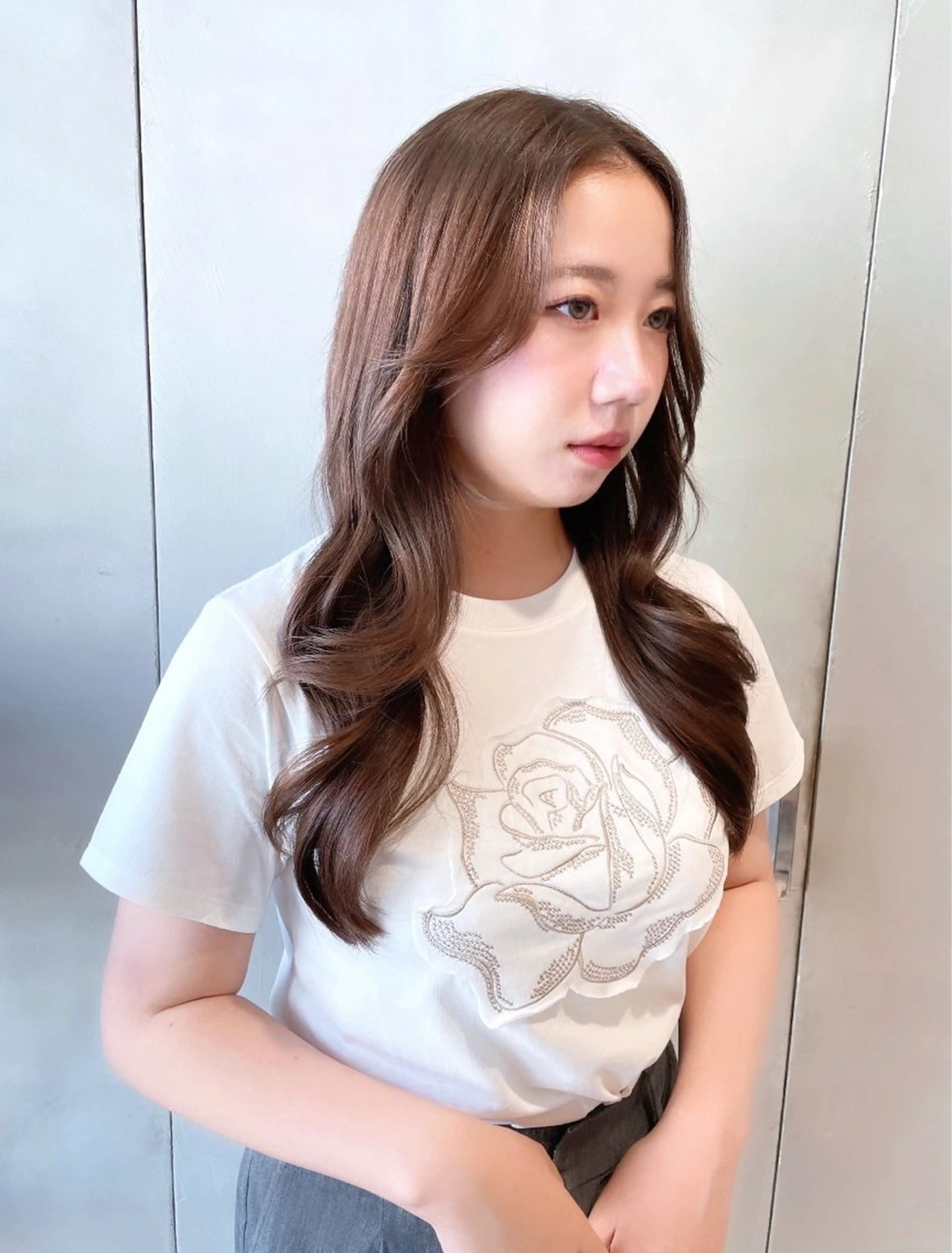 ロング カラー カット ヘアカラー ワンホン/韓国ヘア 🤍amiのヘアスタイル