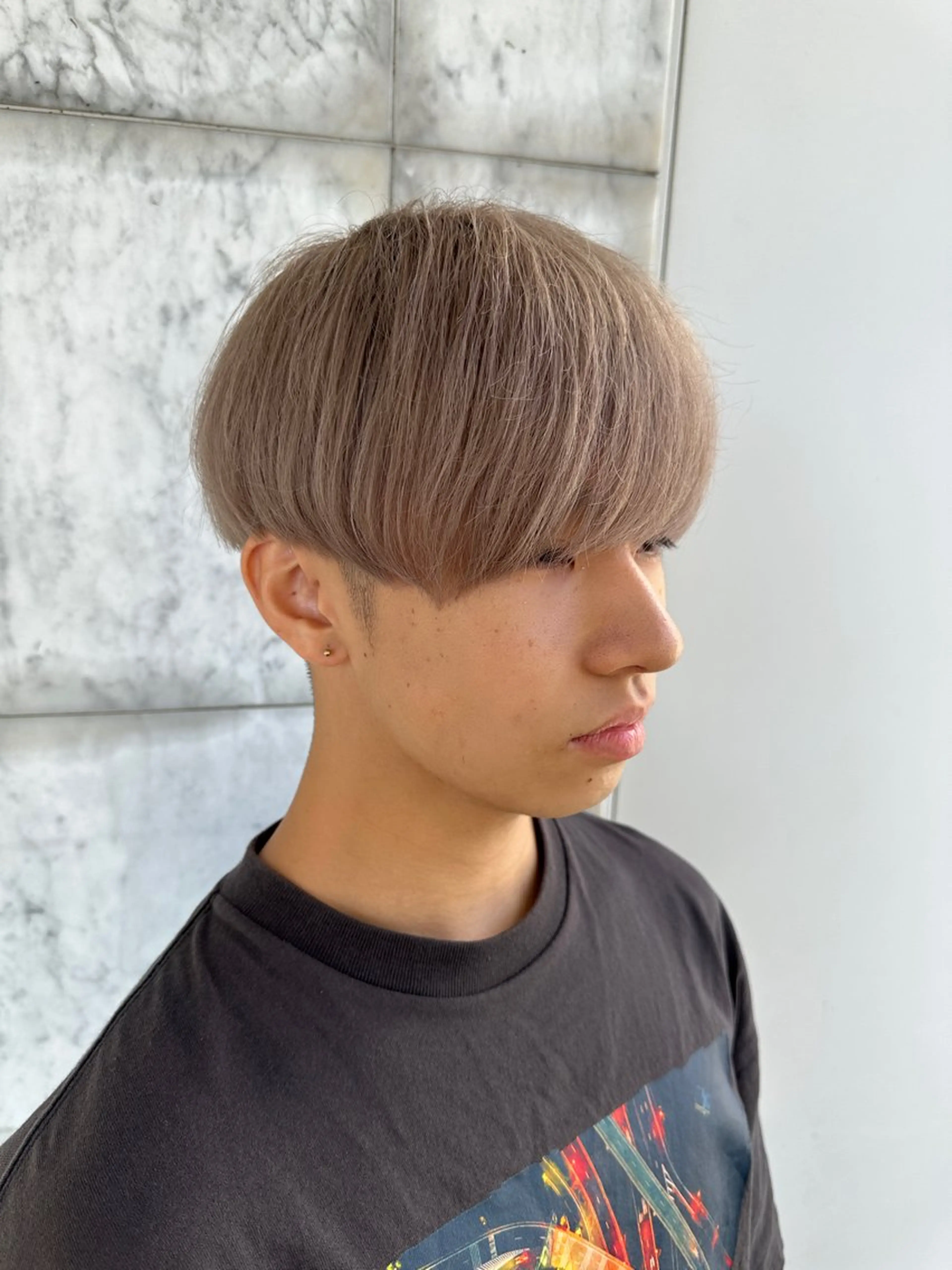 ショート カラー メンズ ハッシュカット 田窪珠妃のヘアスタイル