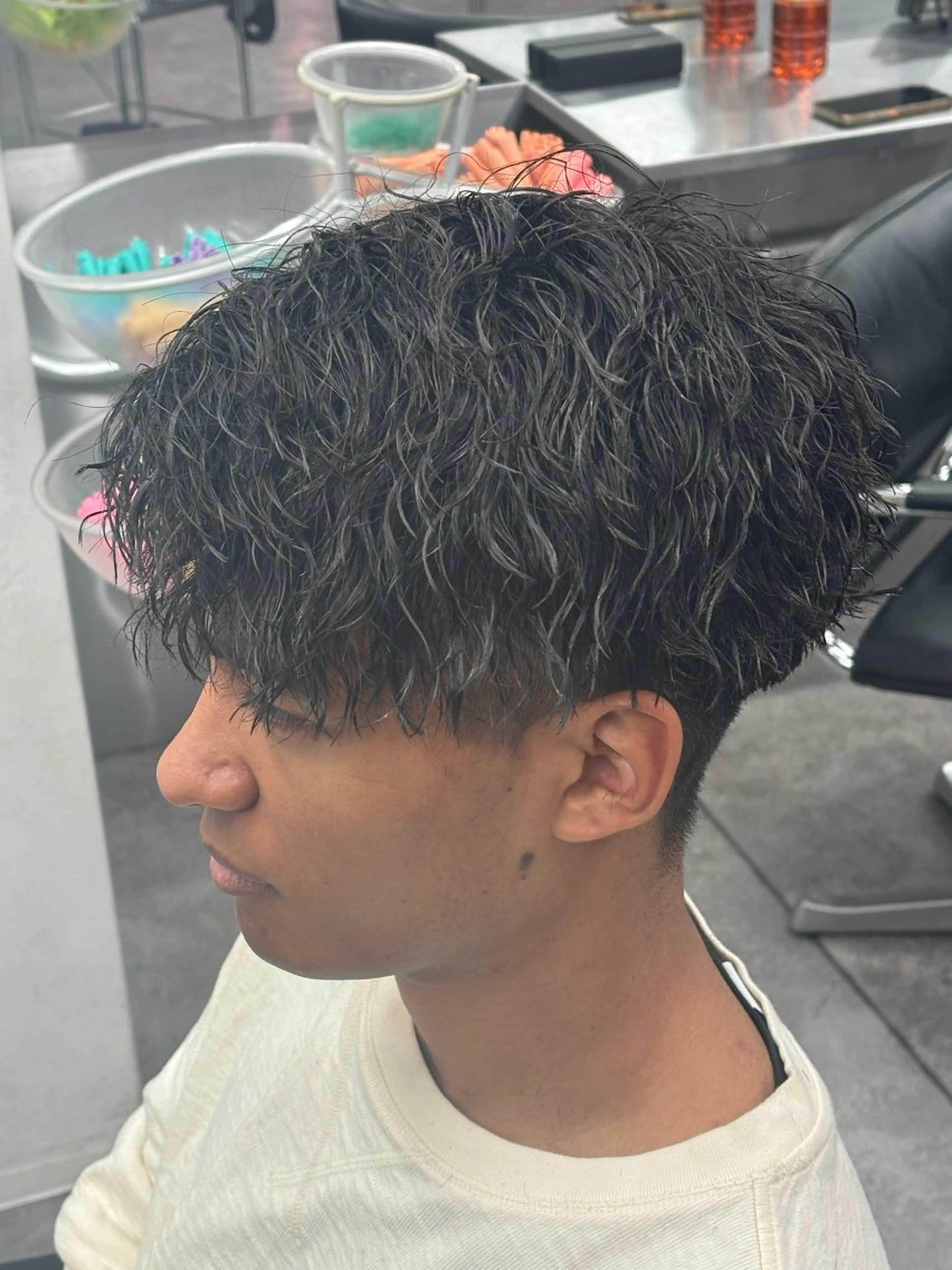 ショート パーマ メンズ カット パーマ ヘアセット お悩み解消✨/ メンズパーマ✨/直樹のヘアスタイル