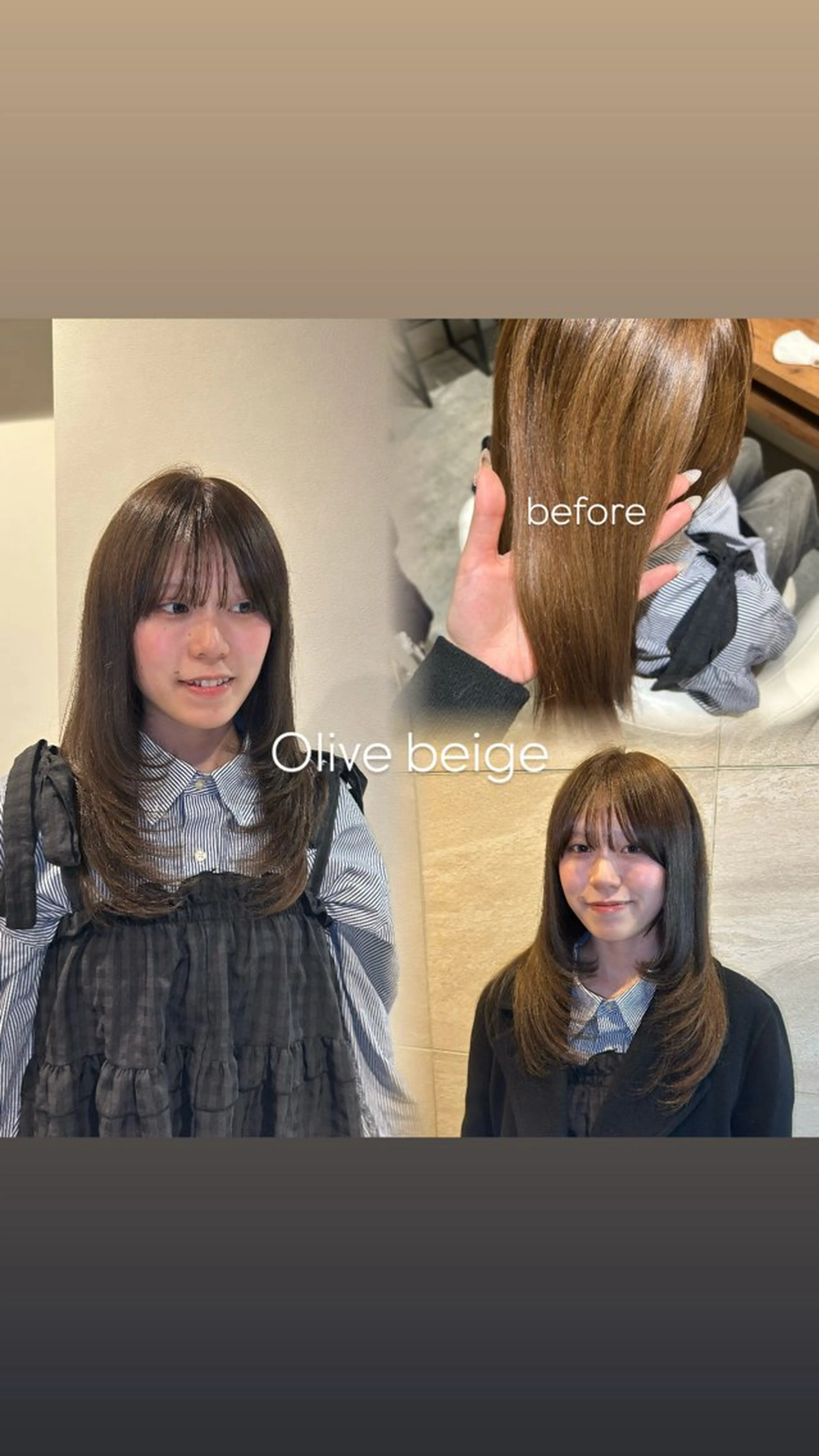 ミディアム ヘアカラー レイヤー🎀透明感 カラー|ワンホンのヘアスタイル