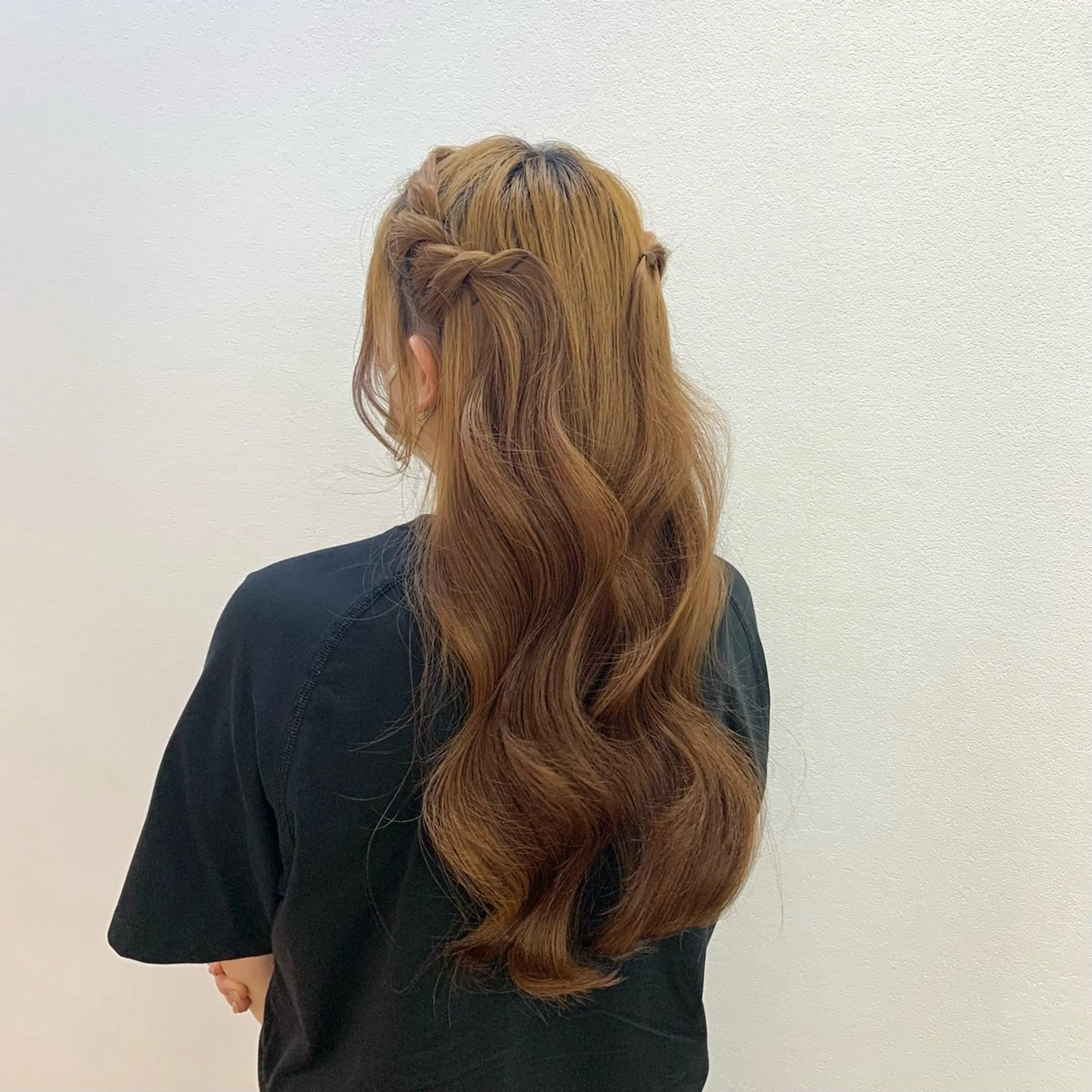 ロング カラー ヘアアレンジ キヨミ 韓国レイヤーカットのヘアスタイル