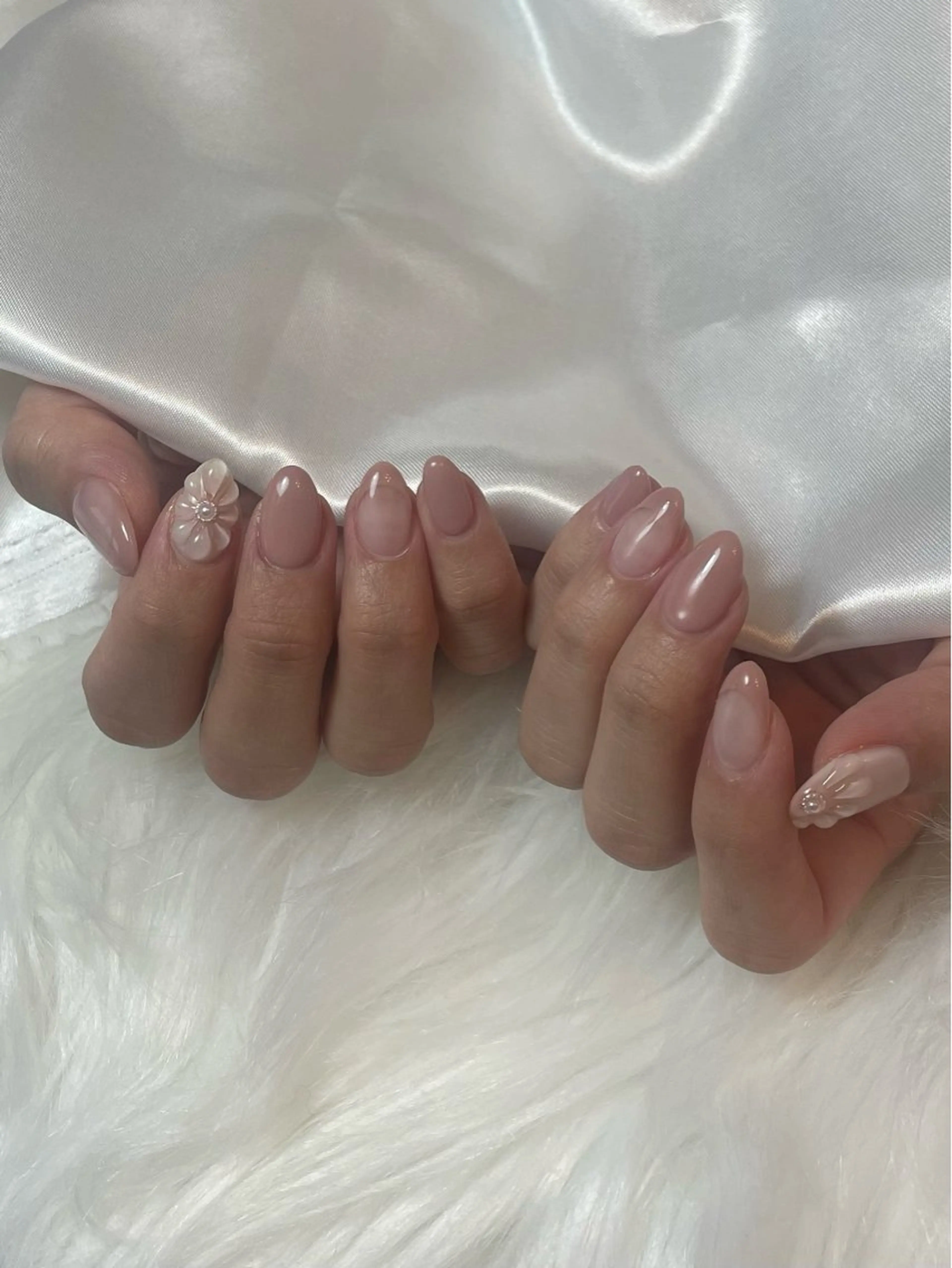 ネイル ブルー フレンチネイル キラキラネイル マグネットネイル シンプルネイル ハンドネイル timtam --sakiのネイルデザイン