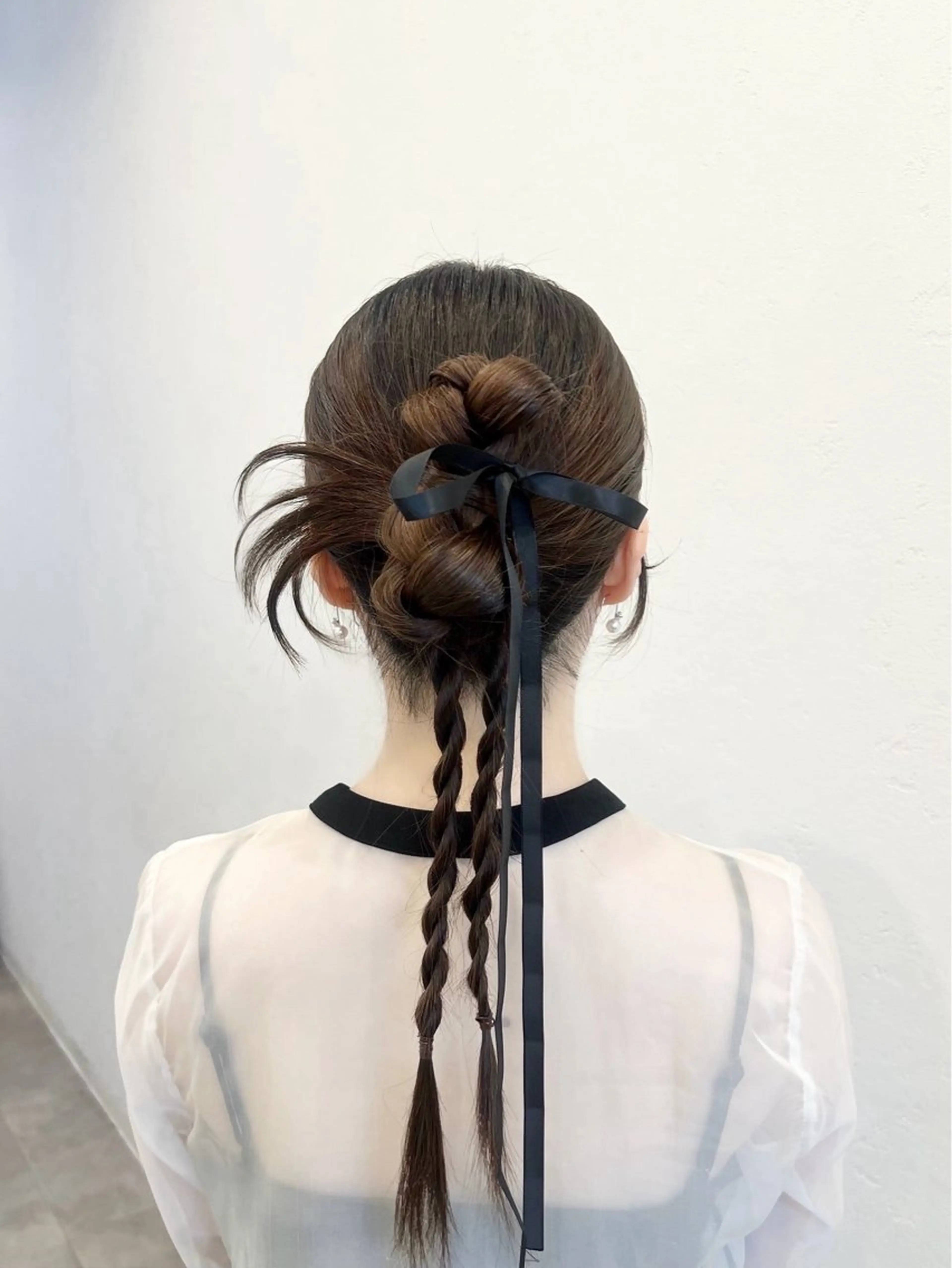 ロング ヘアアレンジ ヘアセット 博多⌇お呼ばれヘア⌇ 透明感カラー⌇菅泉美のヘアスタイル