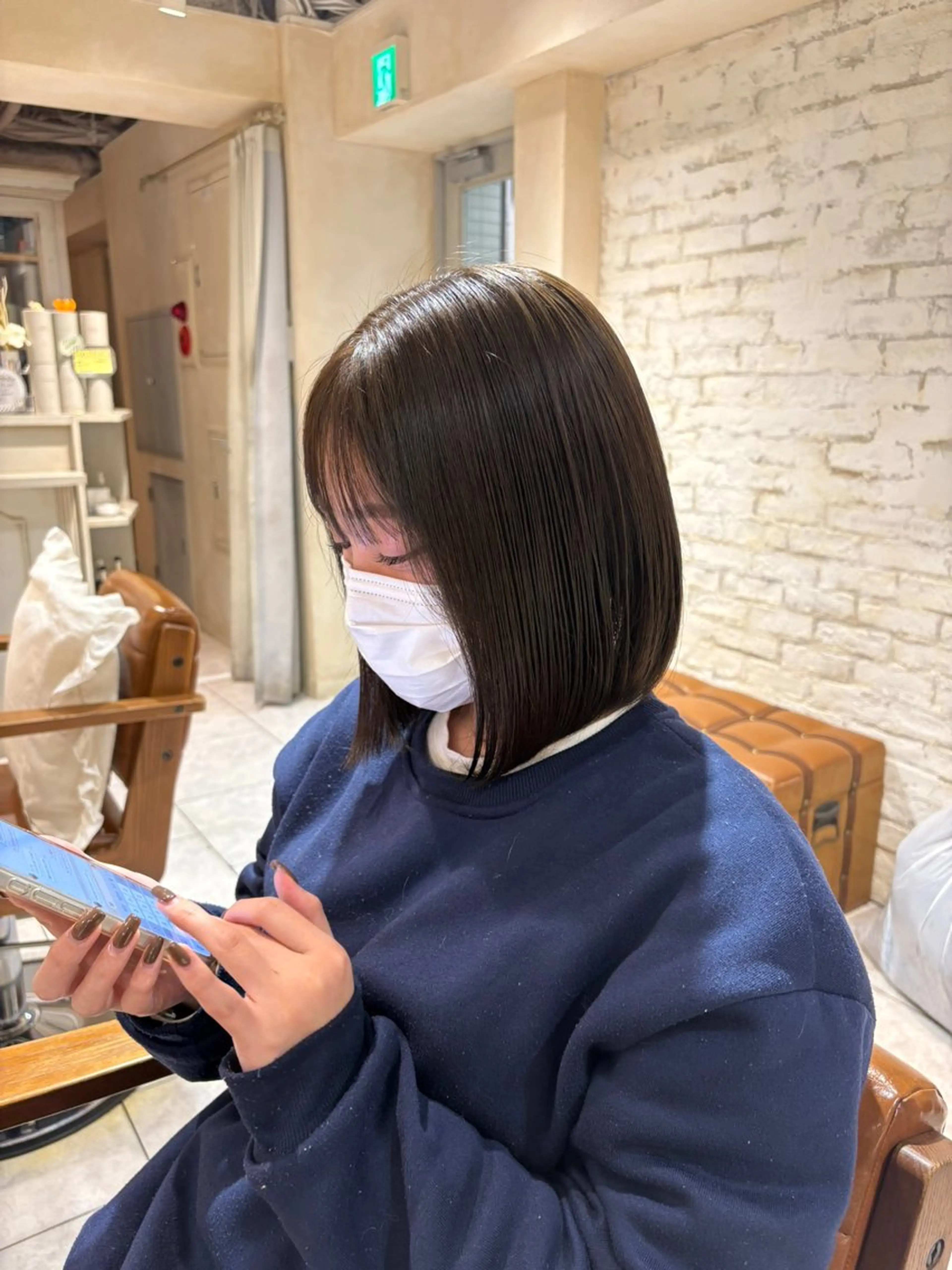 ミディアム 清水 菜花のヘアスタイル