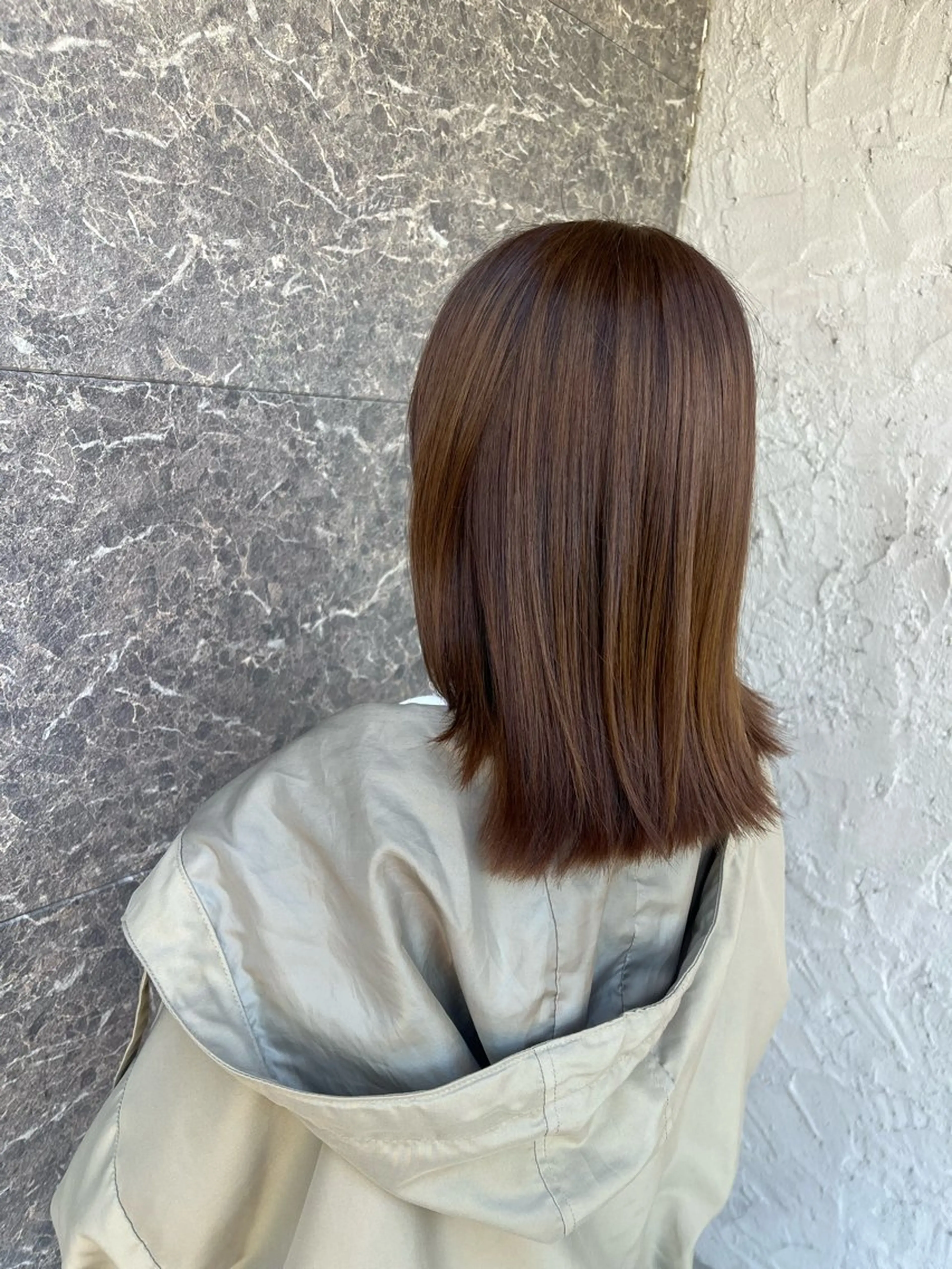 ミディアム カラー りな/ツヤカラー/ 豊橋美容院のヘアスタイル