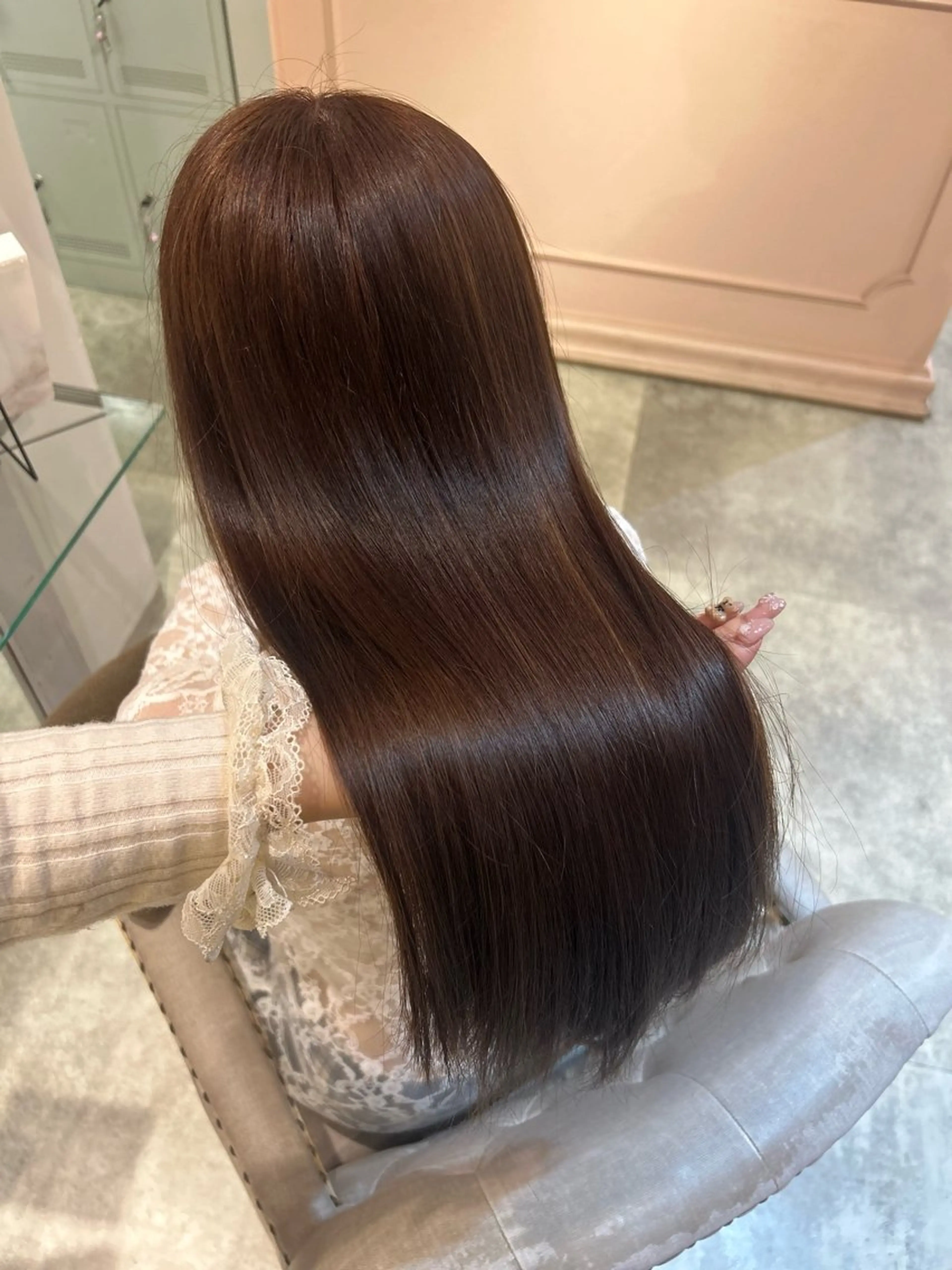 ロング カラー ヘアカラー トリートメント 🤍艶カラー🎀ボブ 特化🎀Rio🪽のヘアスタイル