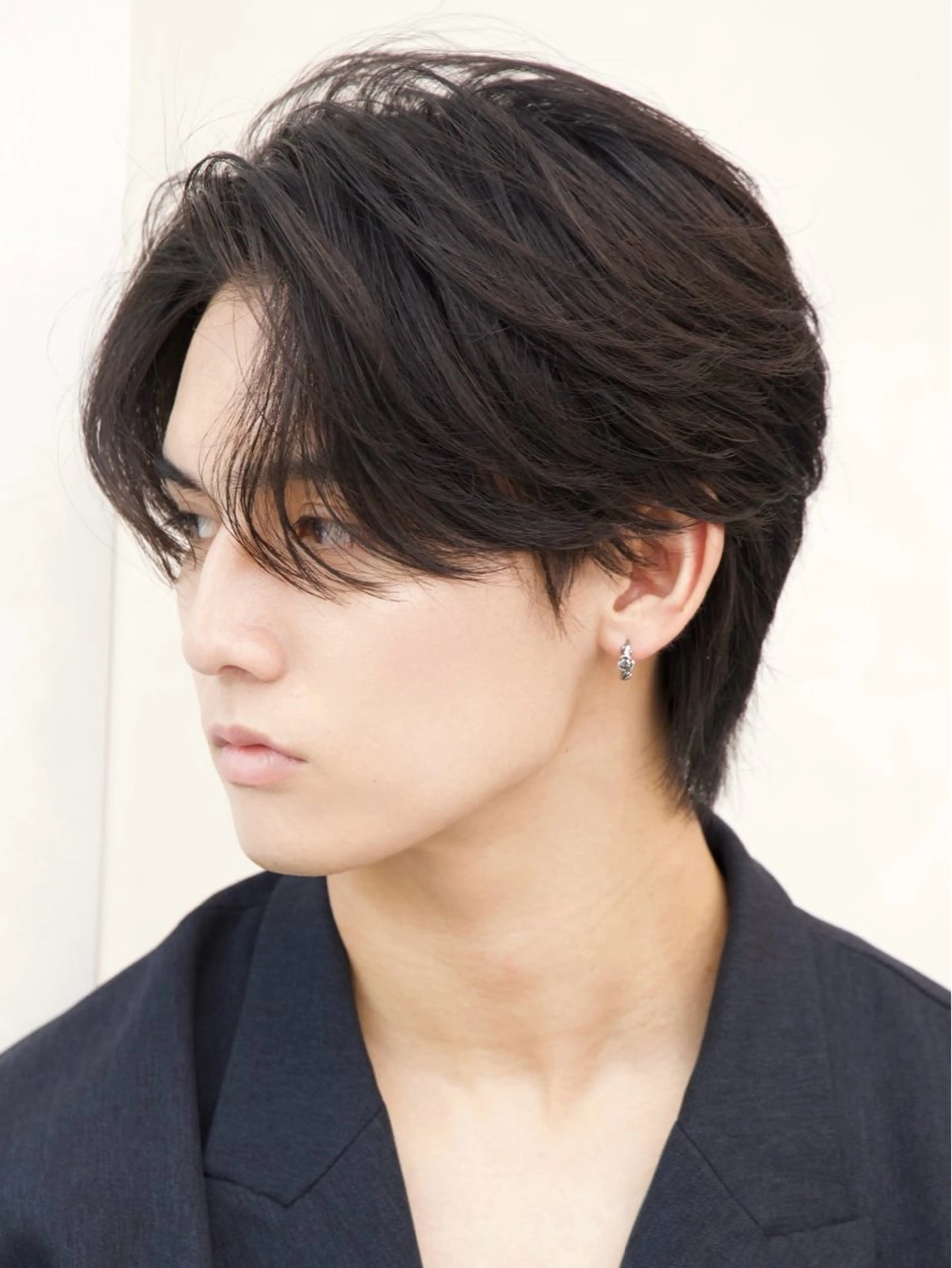 ミディアム ミディアムパーマ 【公式】メンズサロン LUCEY福岡大名のヘアスタイル