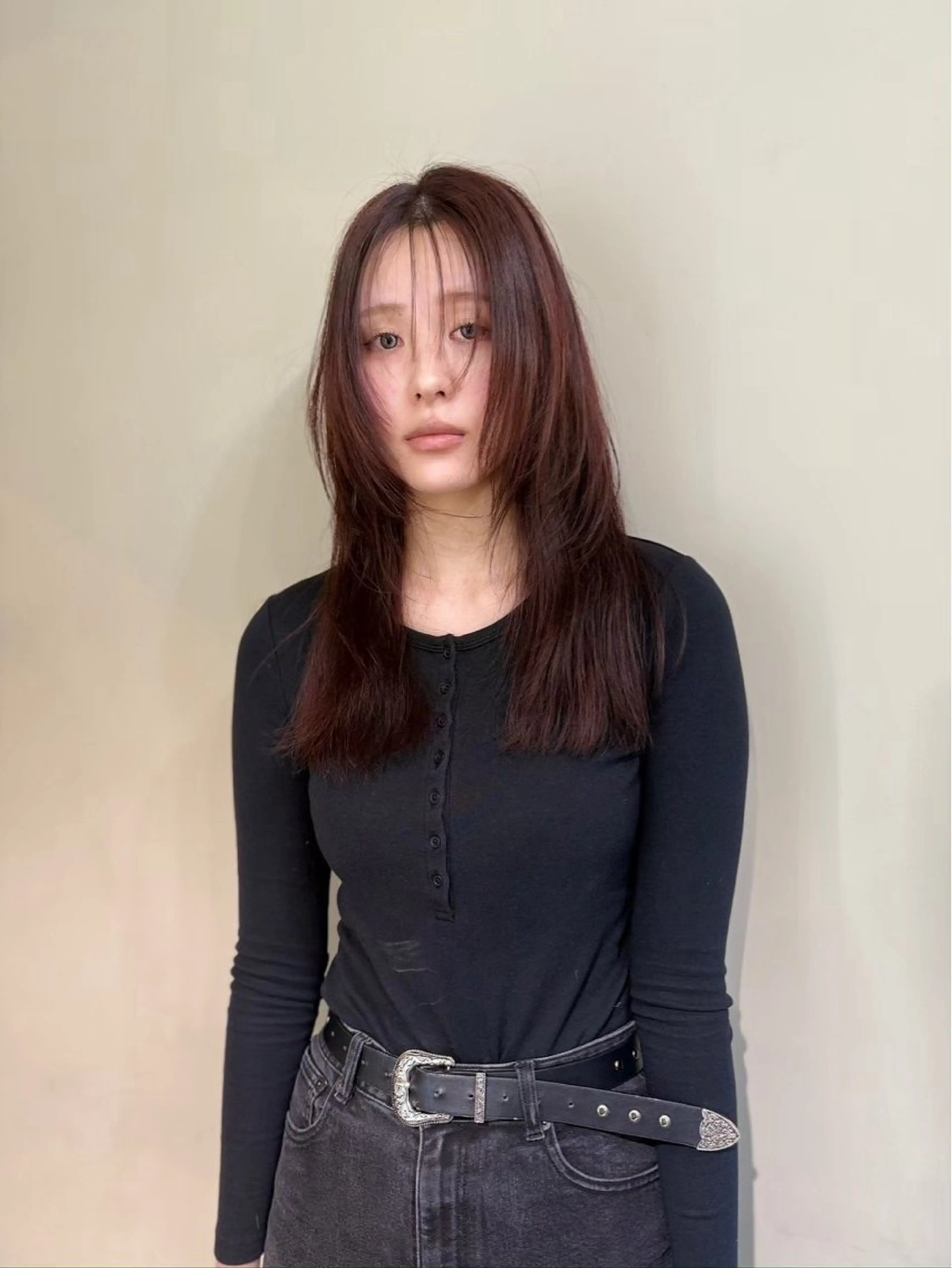 セミロング カラー ヘアアレンジ カット ヘアカラー OPUSダブルカラー ケアブリーチのヘアスタイル