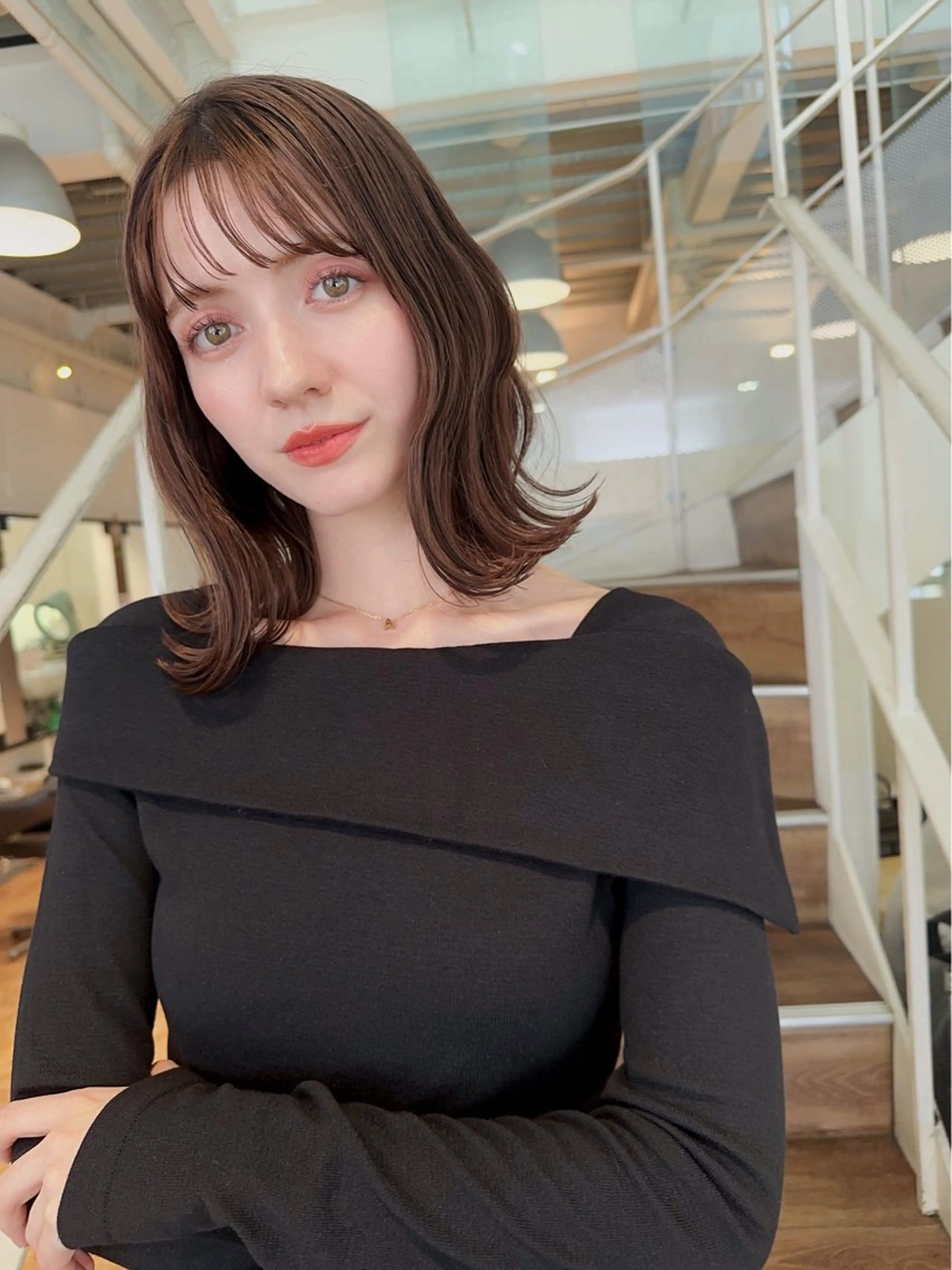 ミディアム ほさか しんごのヘアスタイル