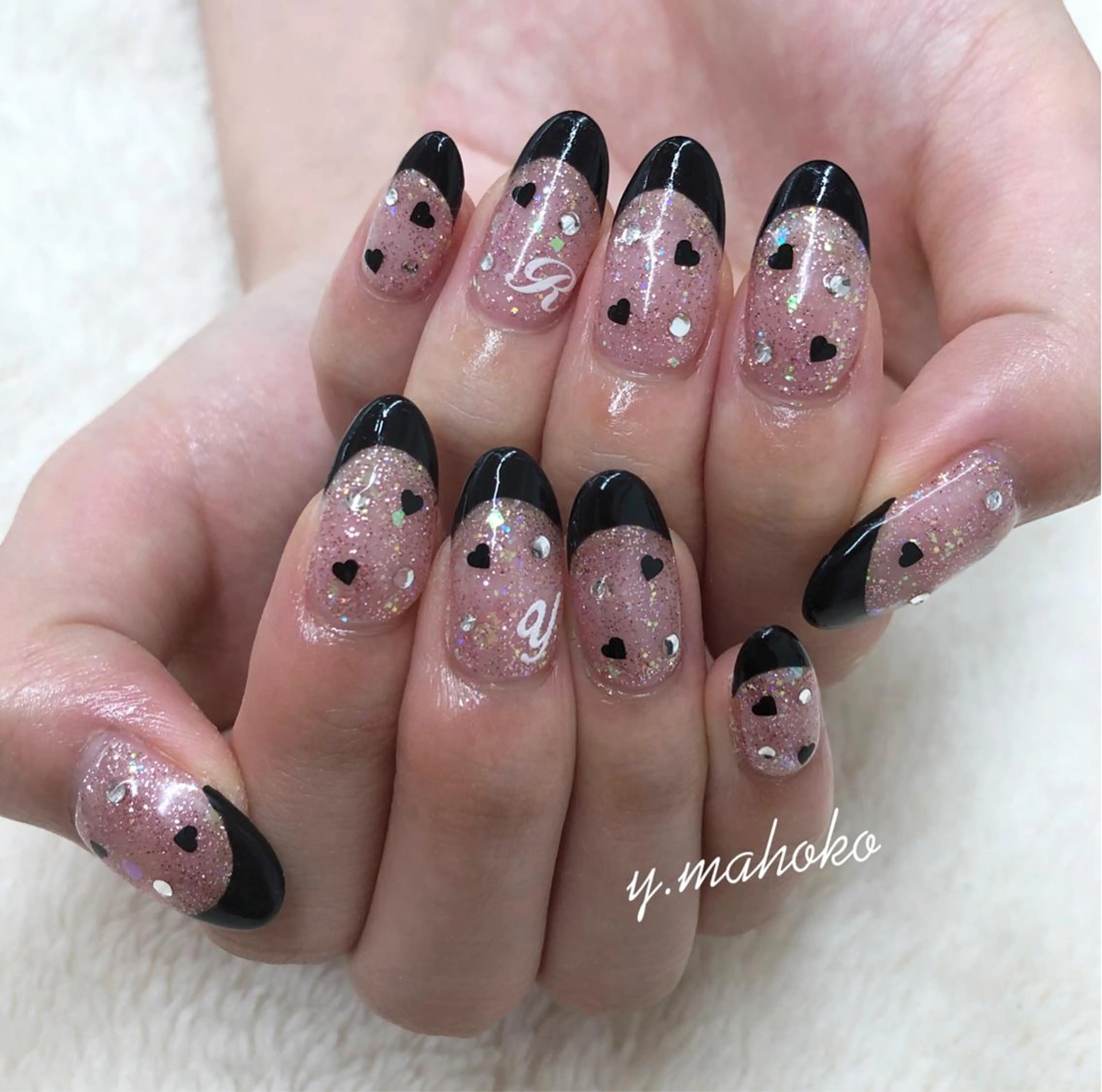 ネイル フレンチネイル ハンドネイル パラジェル有/ 長さだし/mahoのネイルデザイン