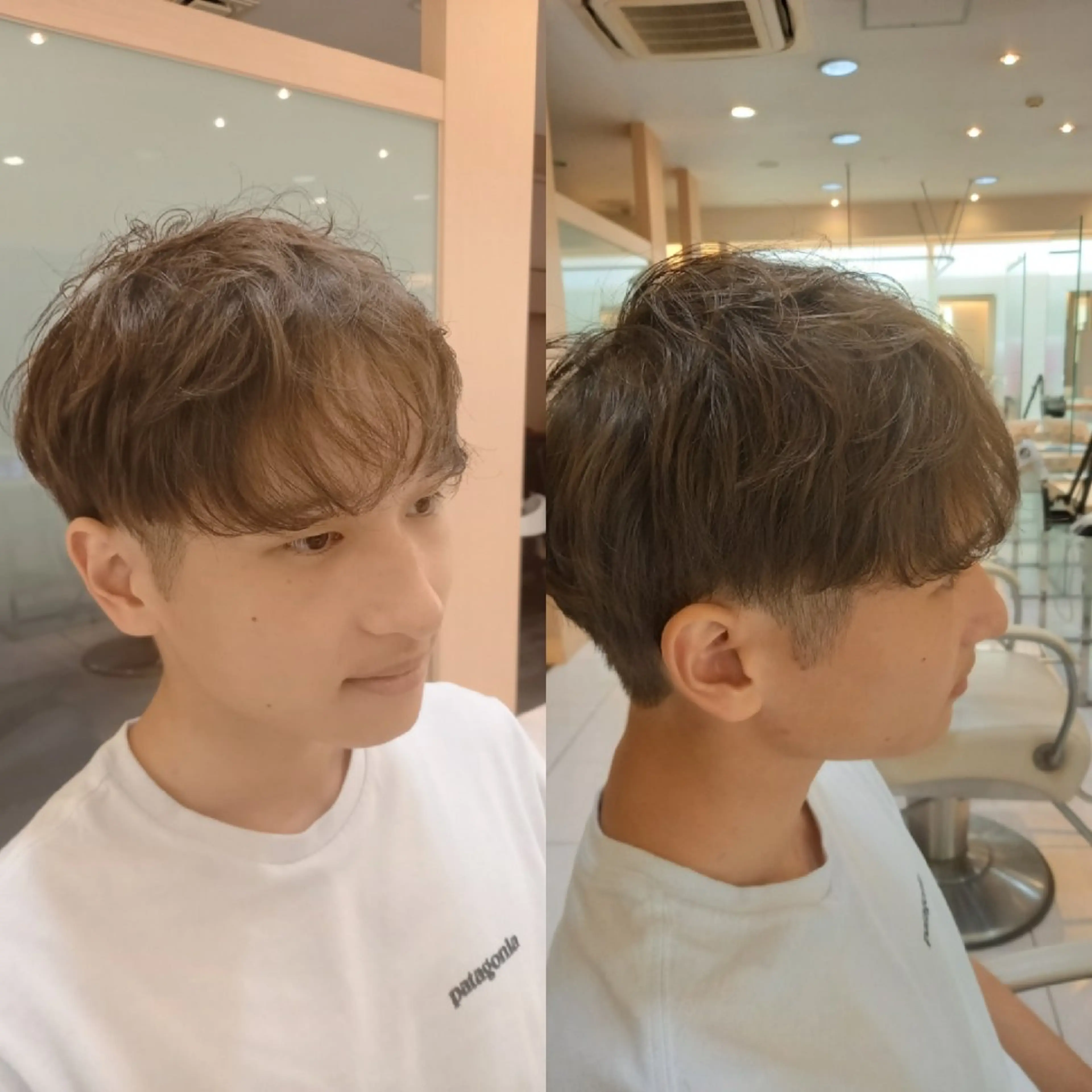 メンズ パーマ 飯田・髪質改善縮毛矯 正・カラー・パーマのヘアスタイル