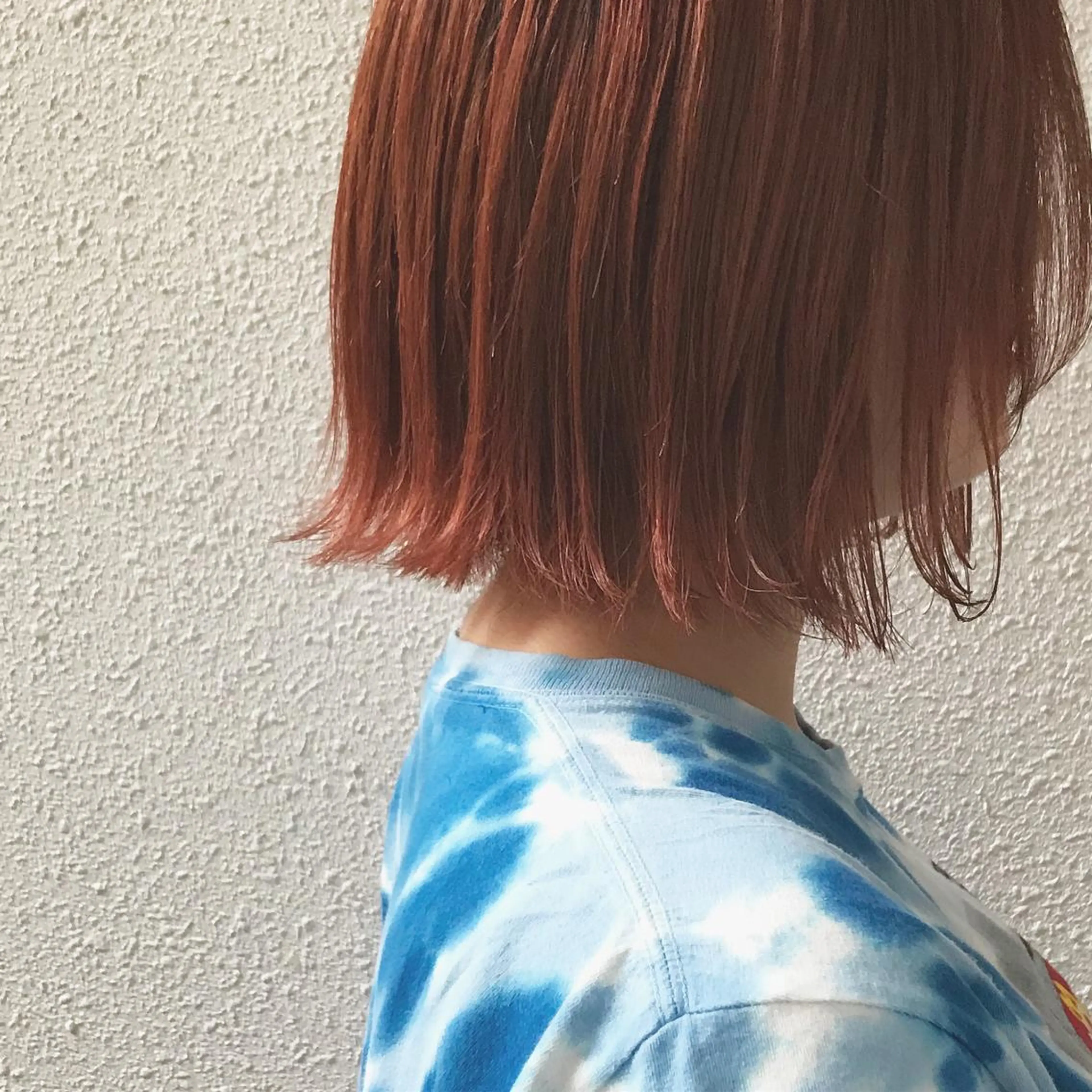 ショート カラー ブリーチ オレンジ インナーカラー/天神 ブリーチ/吉田のヘアスタイル