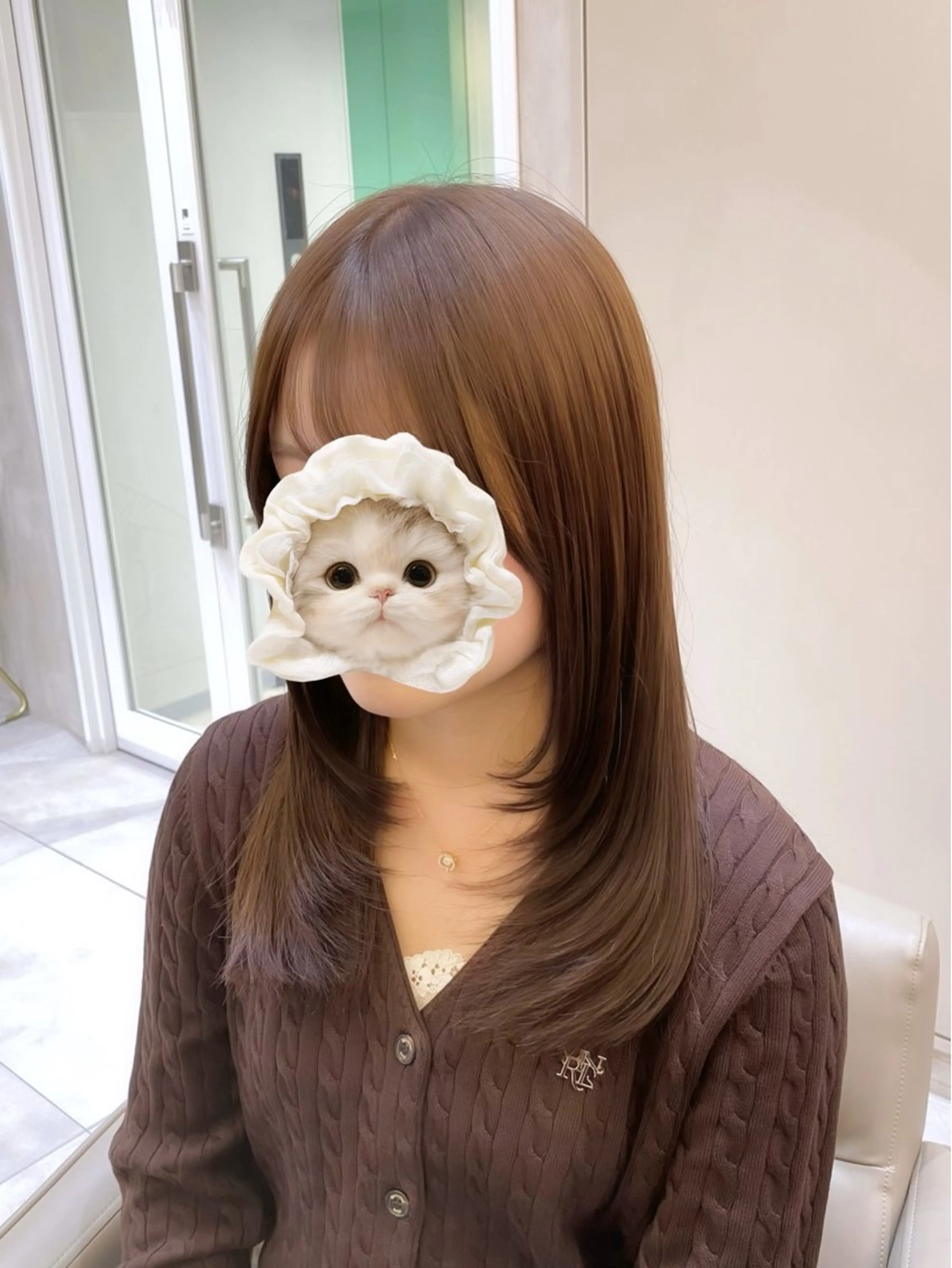 ミディアム カラー ヘアアレンジ ベージュカラー ブリーチ ブラウンカラー 透明感カラー ダブルカラー カット ヘアカラー トリートメント ヘアセット 赤み消し🫧韓国ヘア 🫧藤岡誠也のヘアスタイル