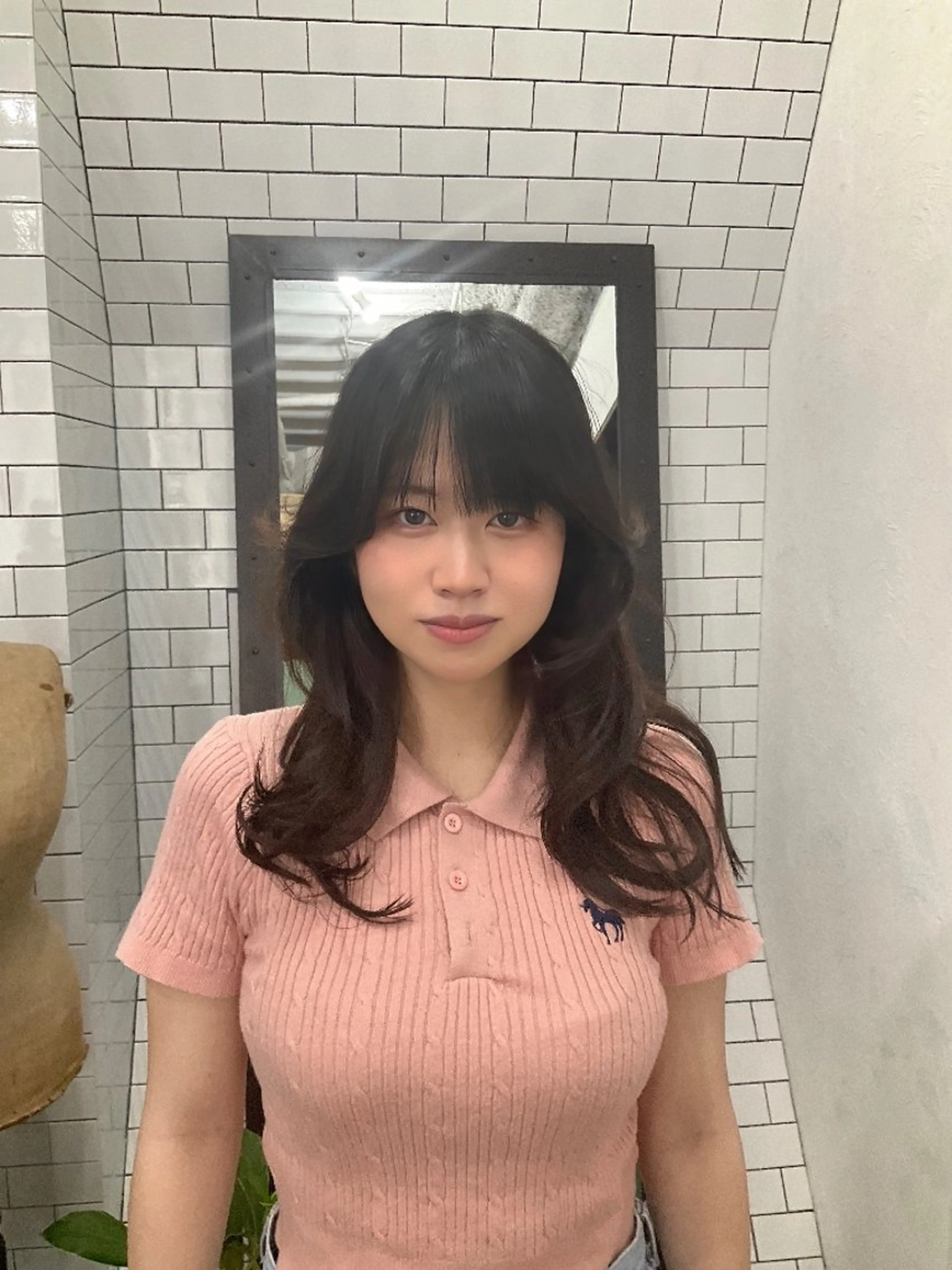 セミロング 韓国風ヘア レイヤーカット 中区/legare 🌈山村/髪質改善のヘアスタイル