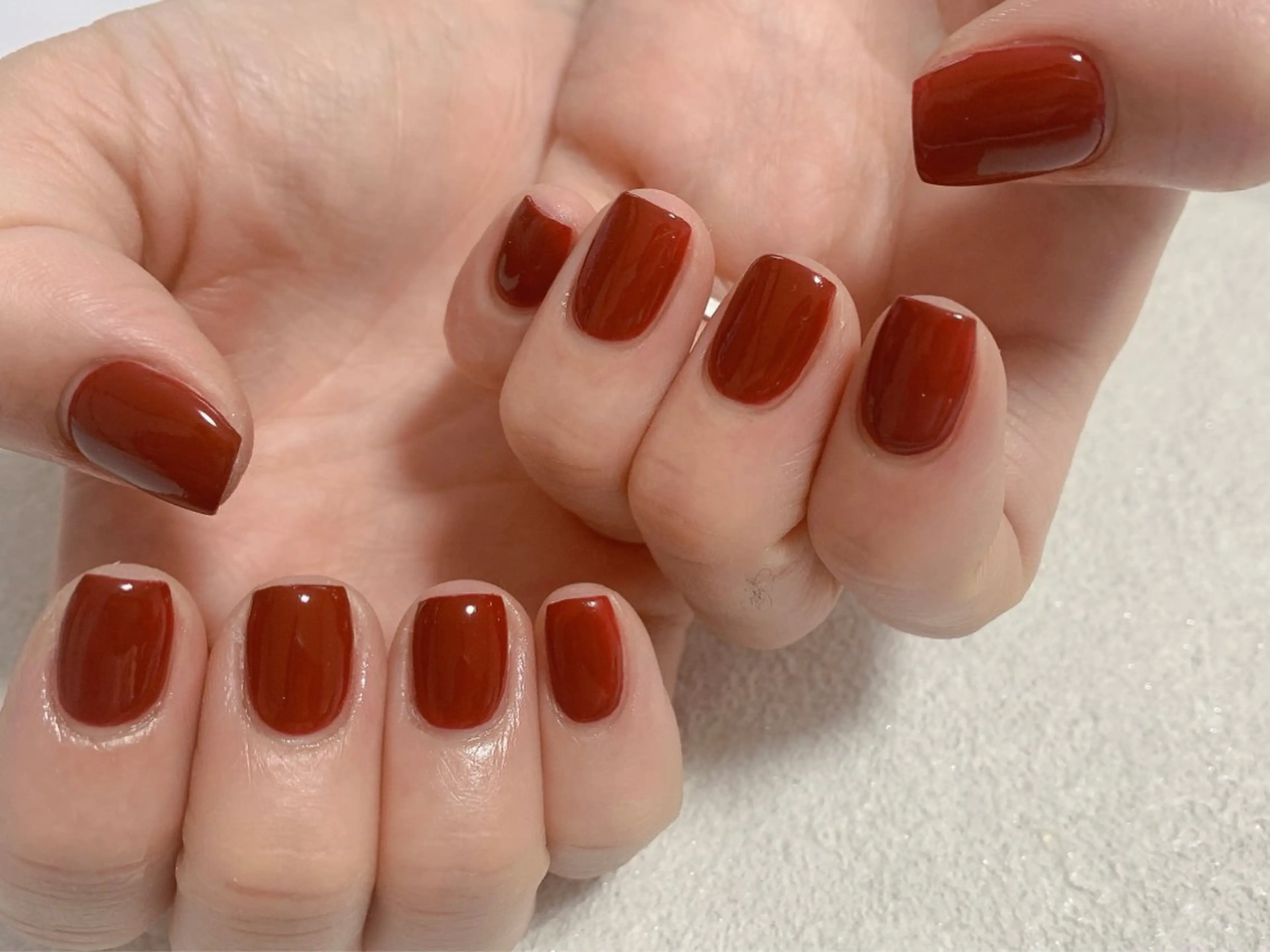 ネイル ボルドー ジェルネイル 韓国ネイル メンズネイル ワンカラーネイル kiki nail たまプラーザのネイルデザイン