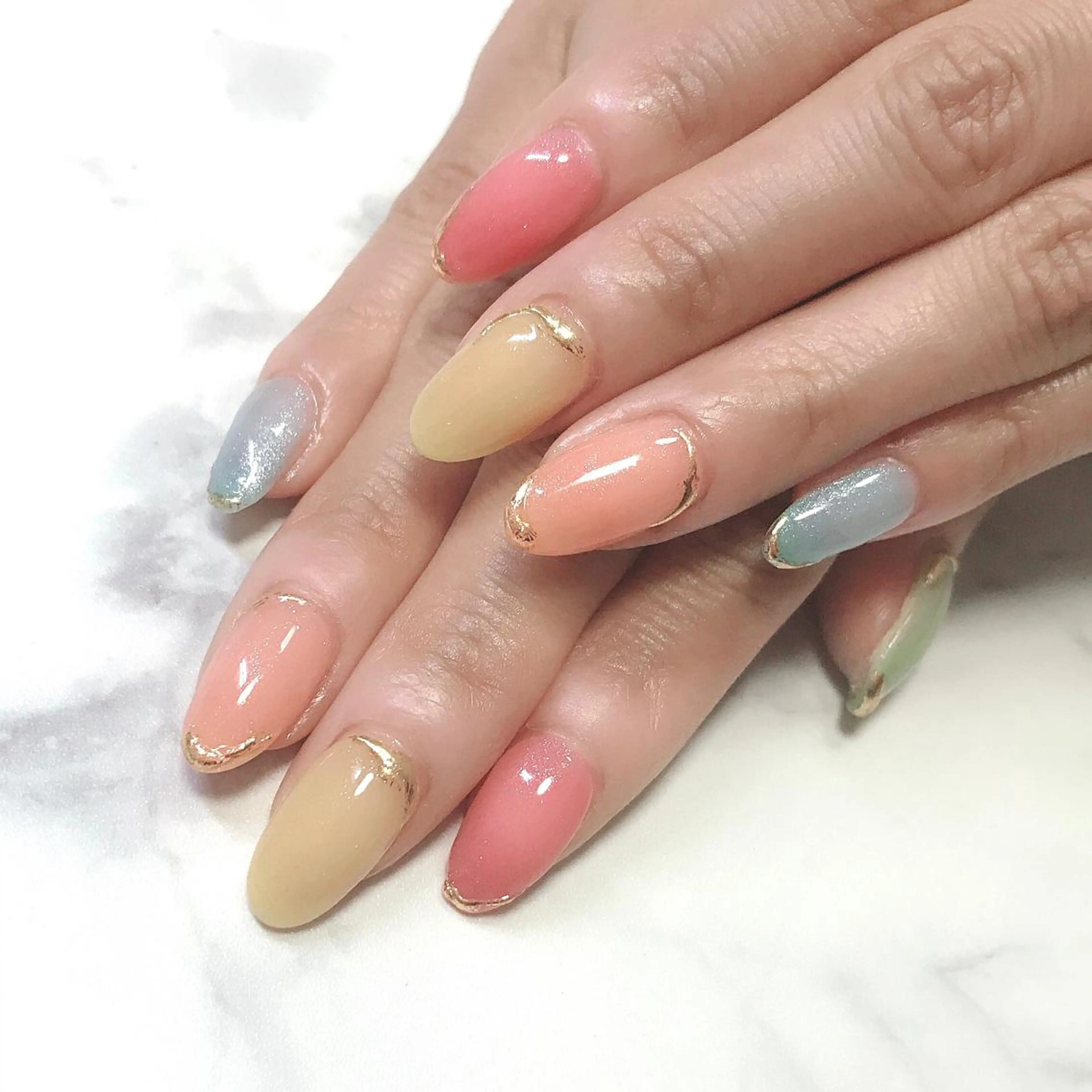 ネイル アートネイル ワンカラーネイル ステラ marikominoのネイルデザイン