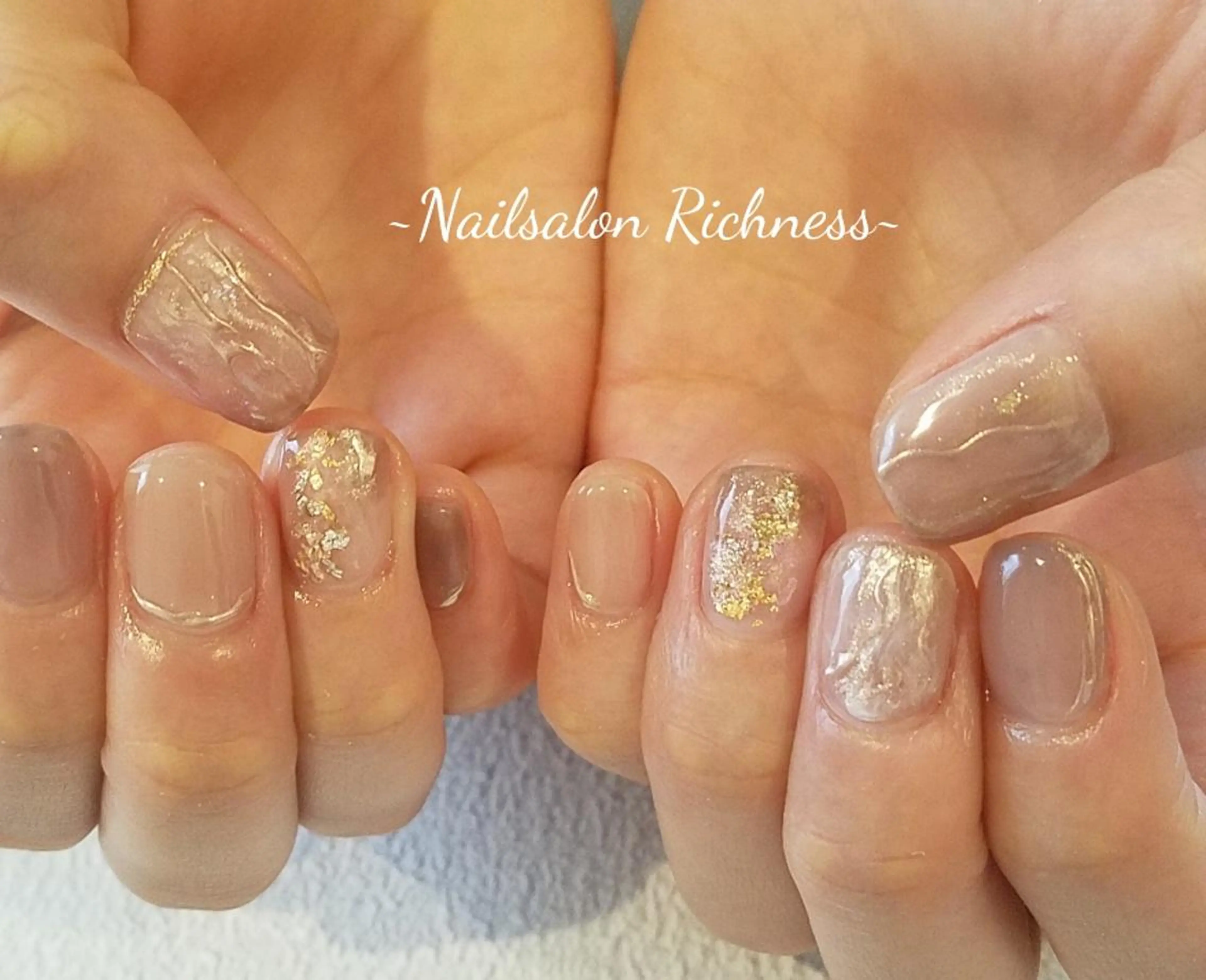 ネイル ラメ(グリッター) ミラーネイル I. Yukariのネイルデザイン