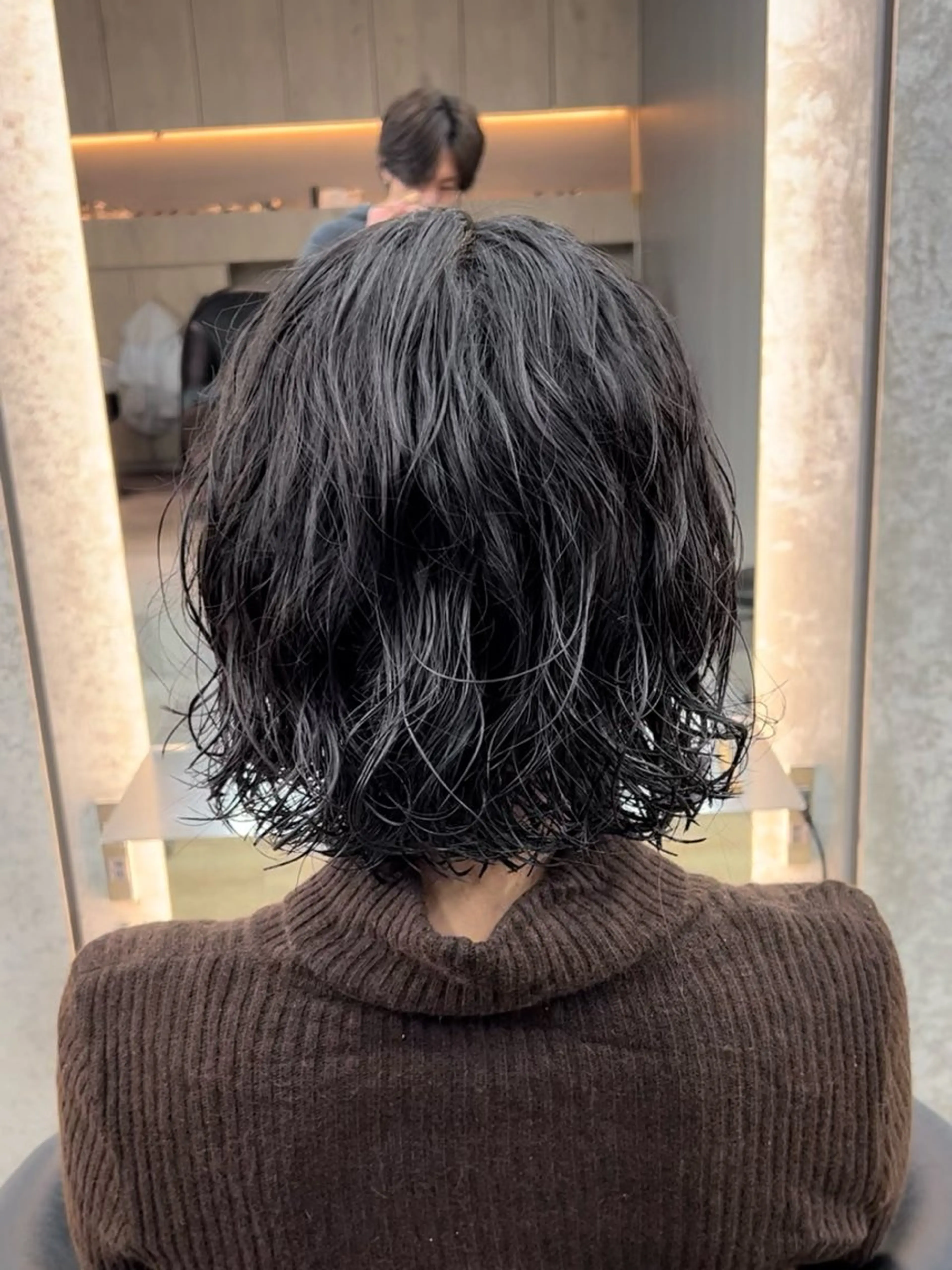 ミディアム パーマ カット パーマ 透明感カラー縮毛矯正 レイヤー/えいすけのヘアスタイル