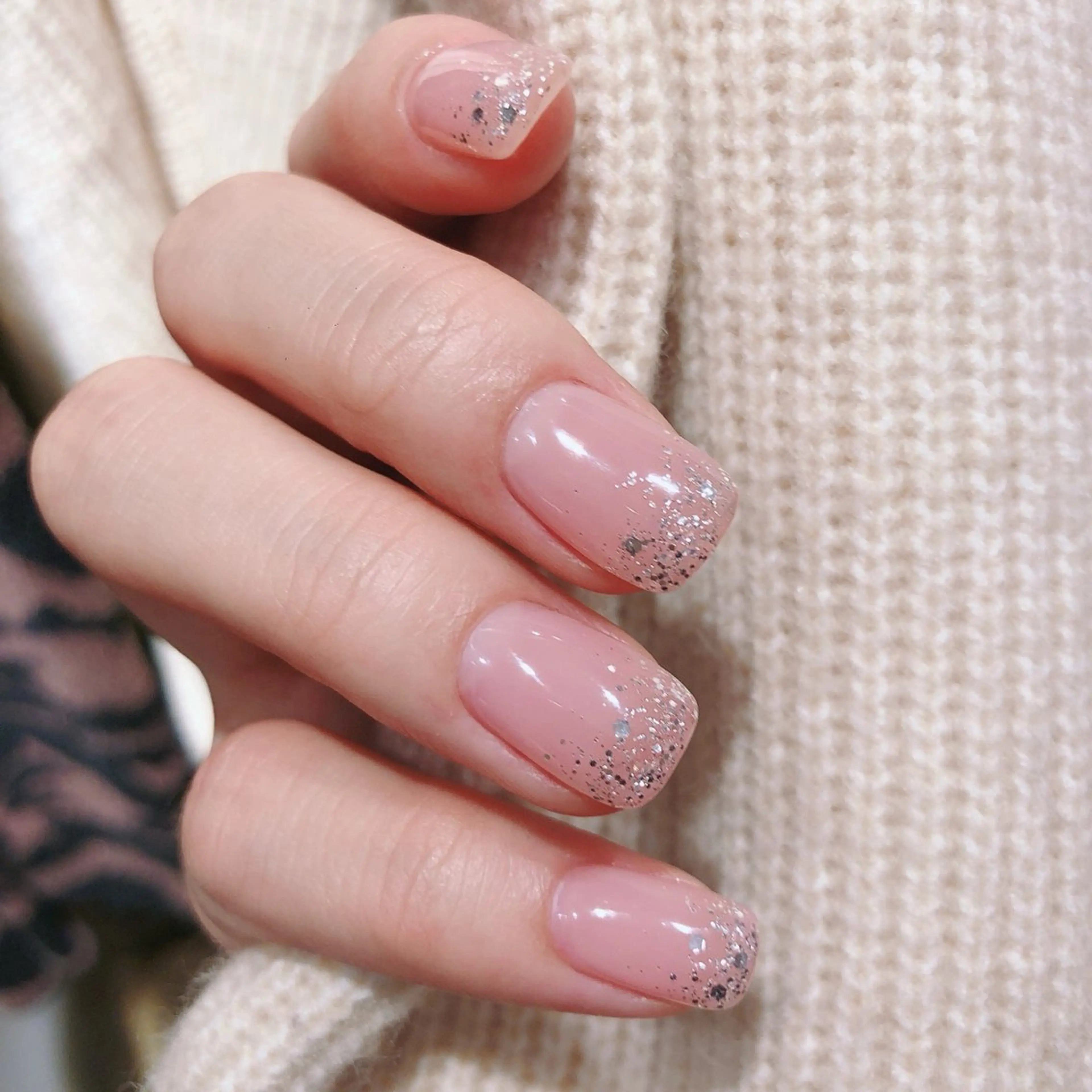 ネイル アートネイル フレンチネイル ジェルネイル ガラスフレンチ 韓国ネイル Kozeni NAIL SALONのネイルデザイン