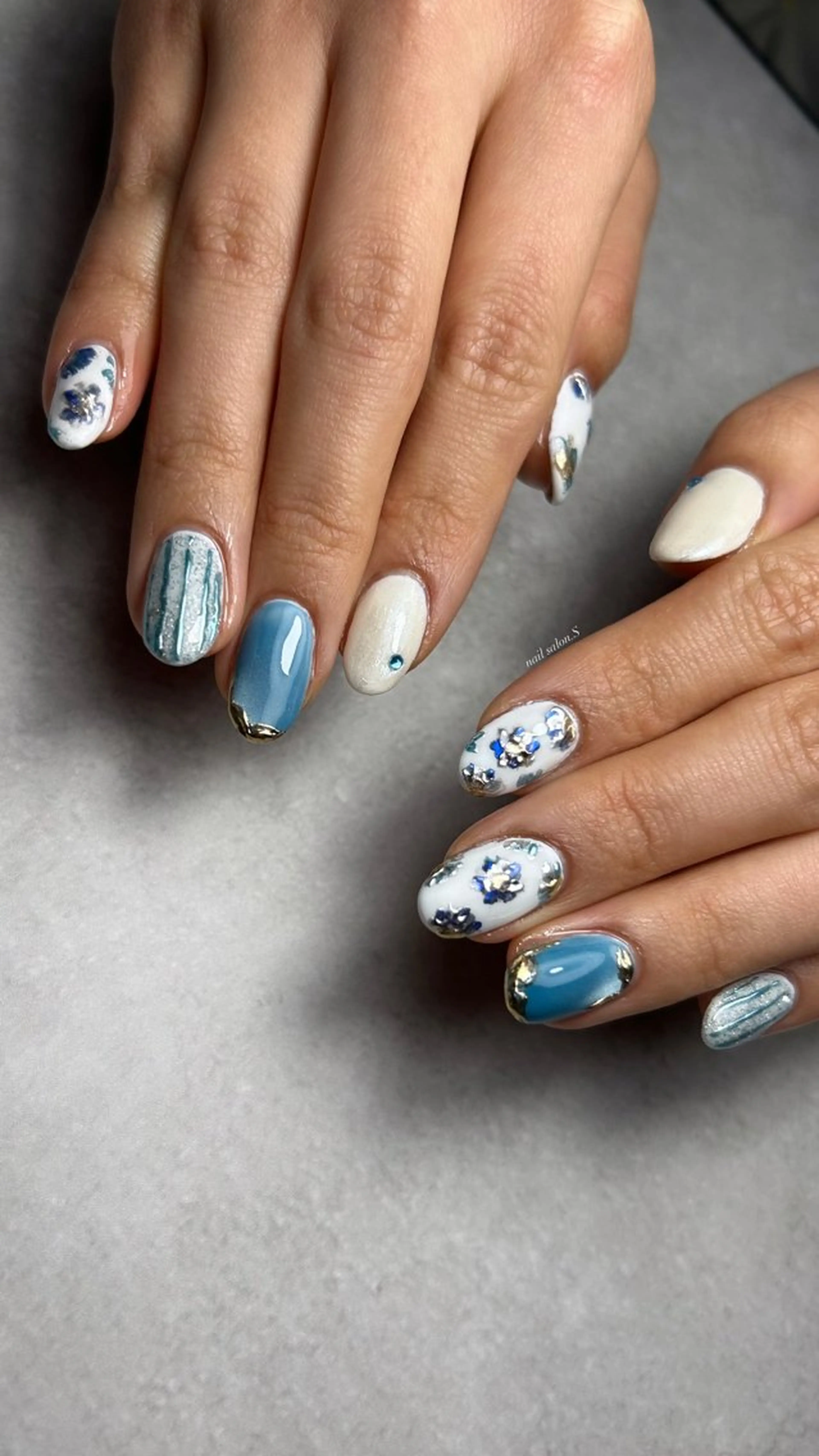 ネイル ジェルネイル 持ち込み スカルプネイル ハンドネイル 関山 志乃のネイルデザイン